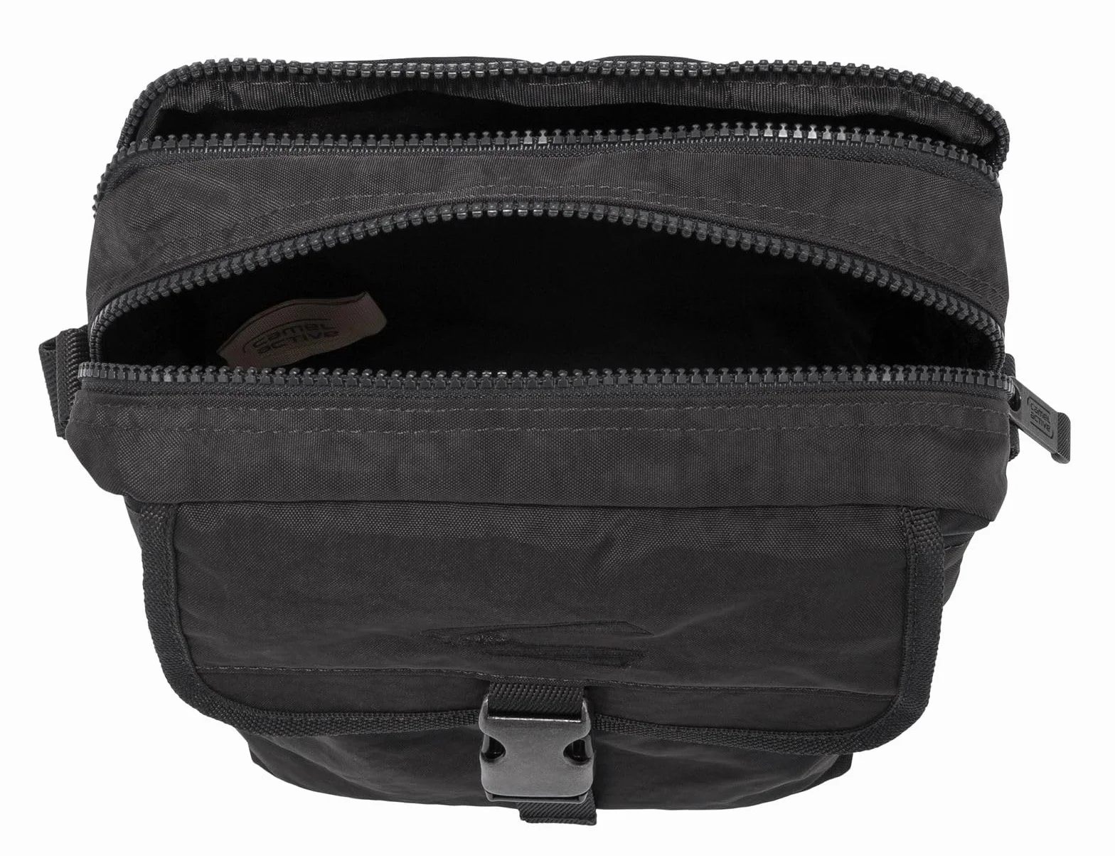 camel active, Journey męska torba na ramię, czarny, 21,5 x 11 x 26, torba na ramię