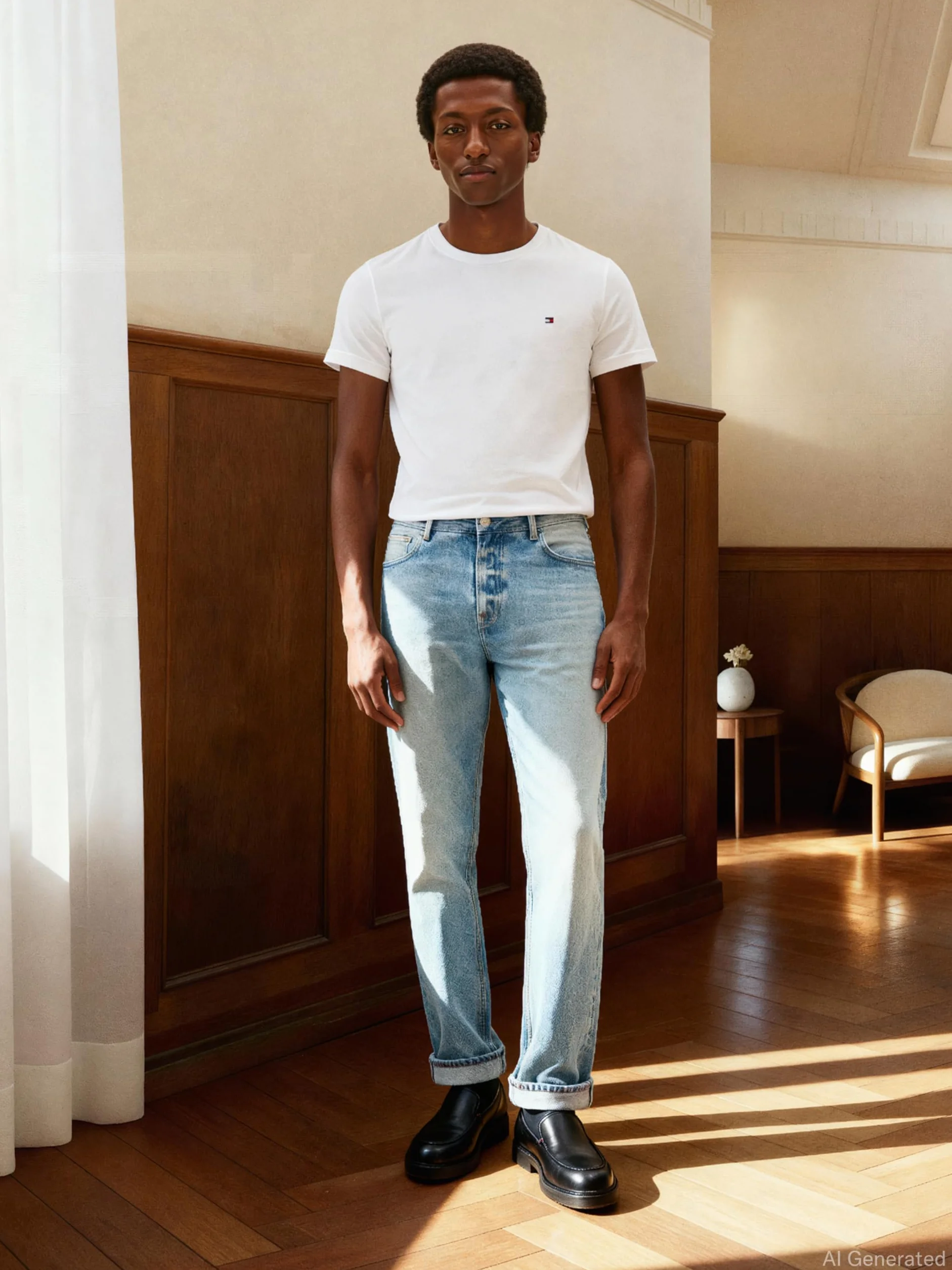 Tommy Hilfiger S Mężczyźni Koszulka Core Stretch Slim C-Neck