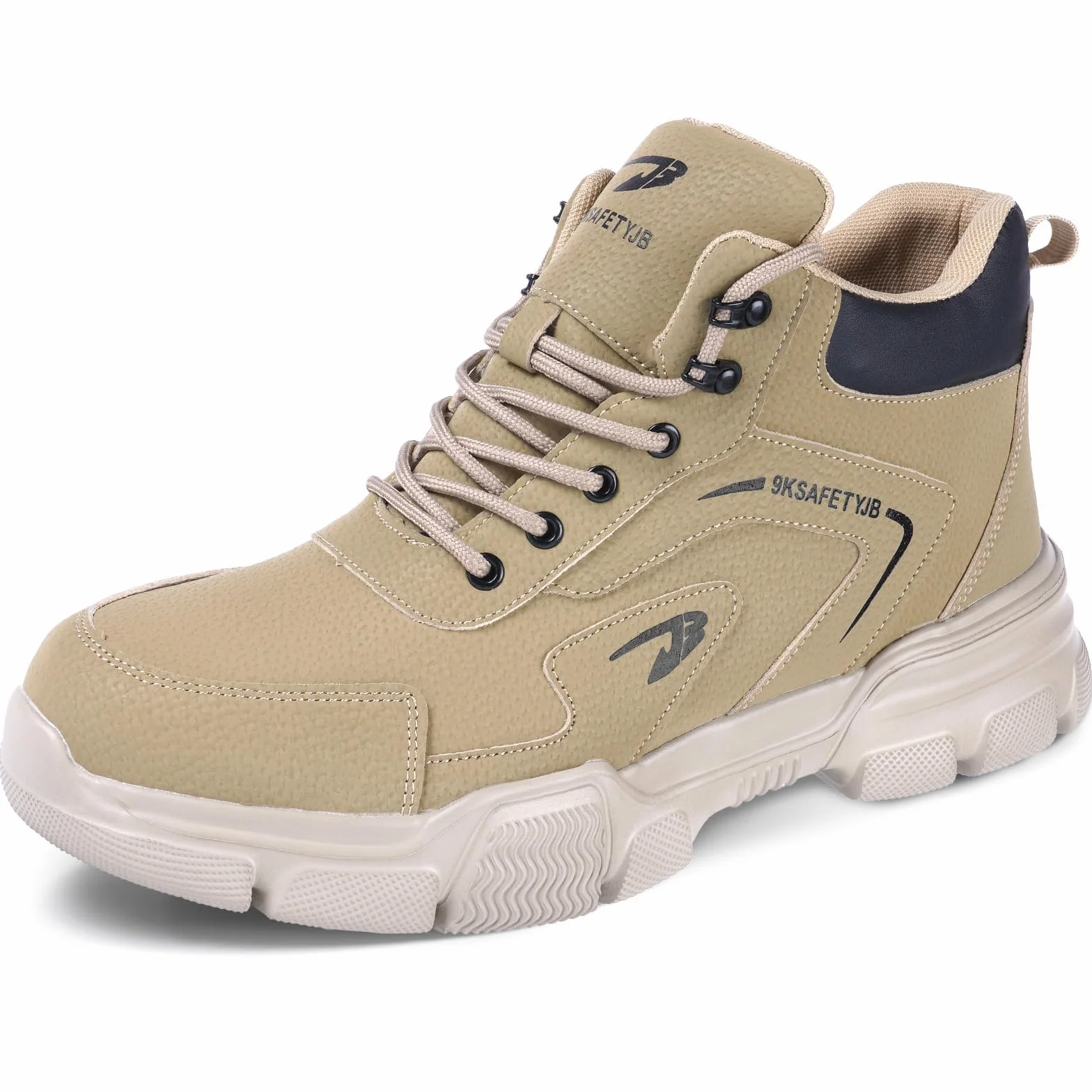 OFFCUP Buty ochronne stalowe noski wodoszczelne antypoślizgowe skórzane khaki rozmiar 40-44