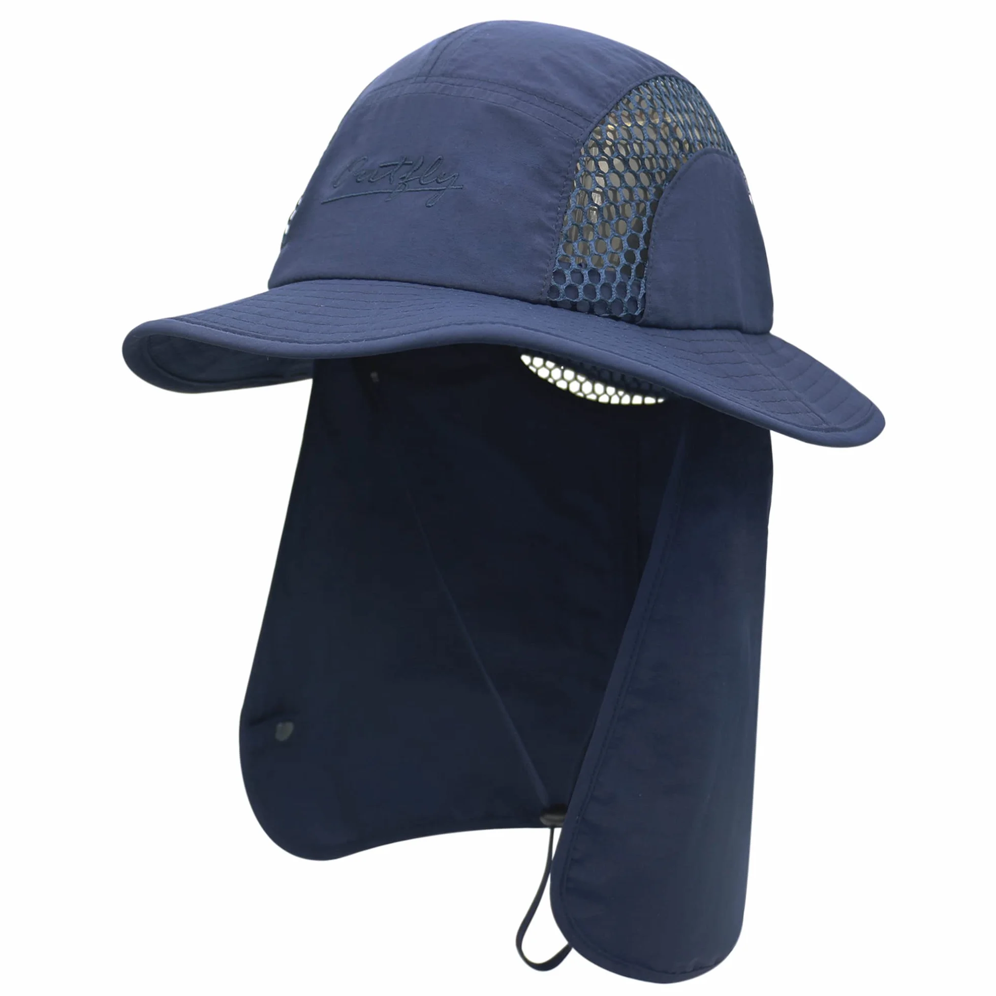 Unisex Safari Cap z bardzo długą ochroną karku, kapelusz przeciwsłoneczny, czapka legionistyczna UPF 50+, ochrona przed promieniowaniem UV, oddychająca, na kemping, do aktywności na świeżym