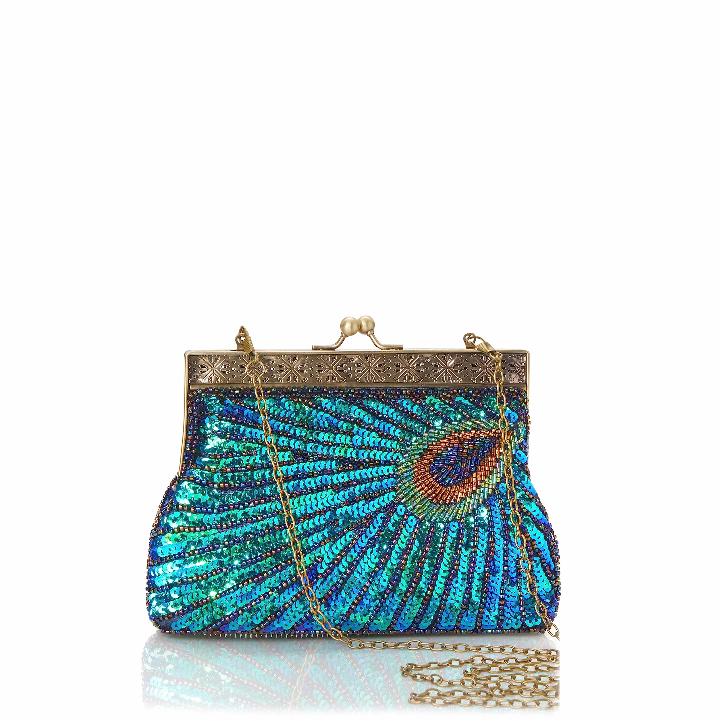 BABEYOND kopertówka Kobiety 1920s Flapper Peacock Clutch