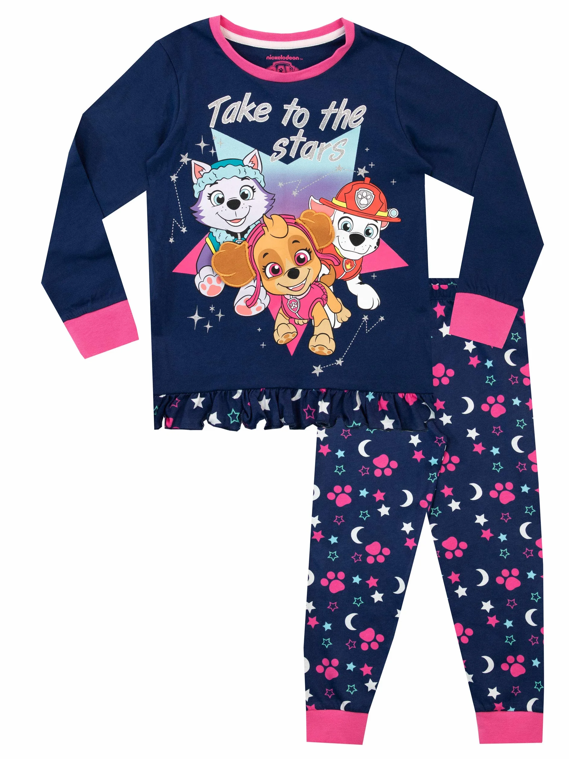 Paw Patrol Dziewczęca piżama Skye i Everest