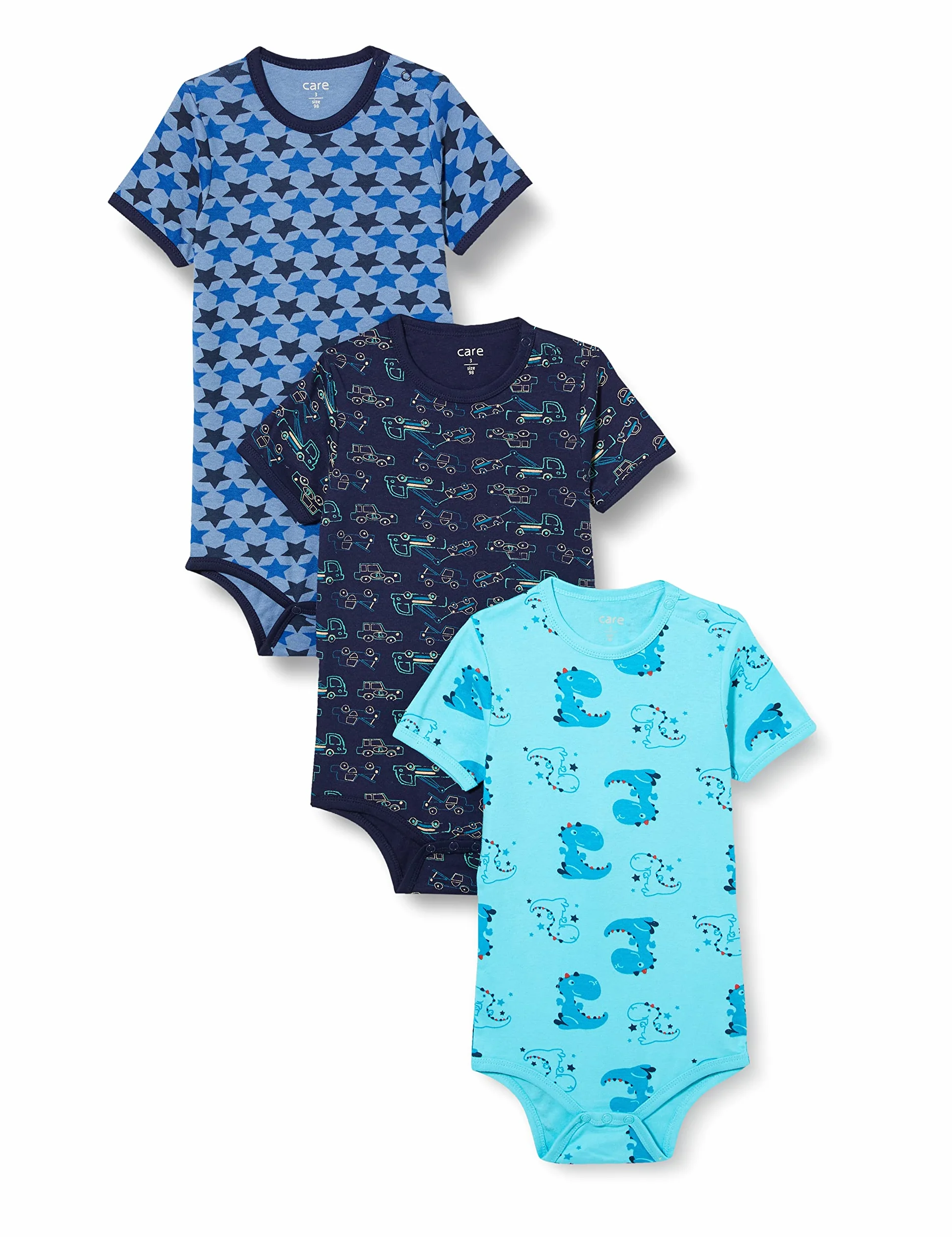 Care Body niemowlęce uniseks (3 sztuki), Dark Navy (778), 74