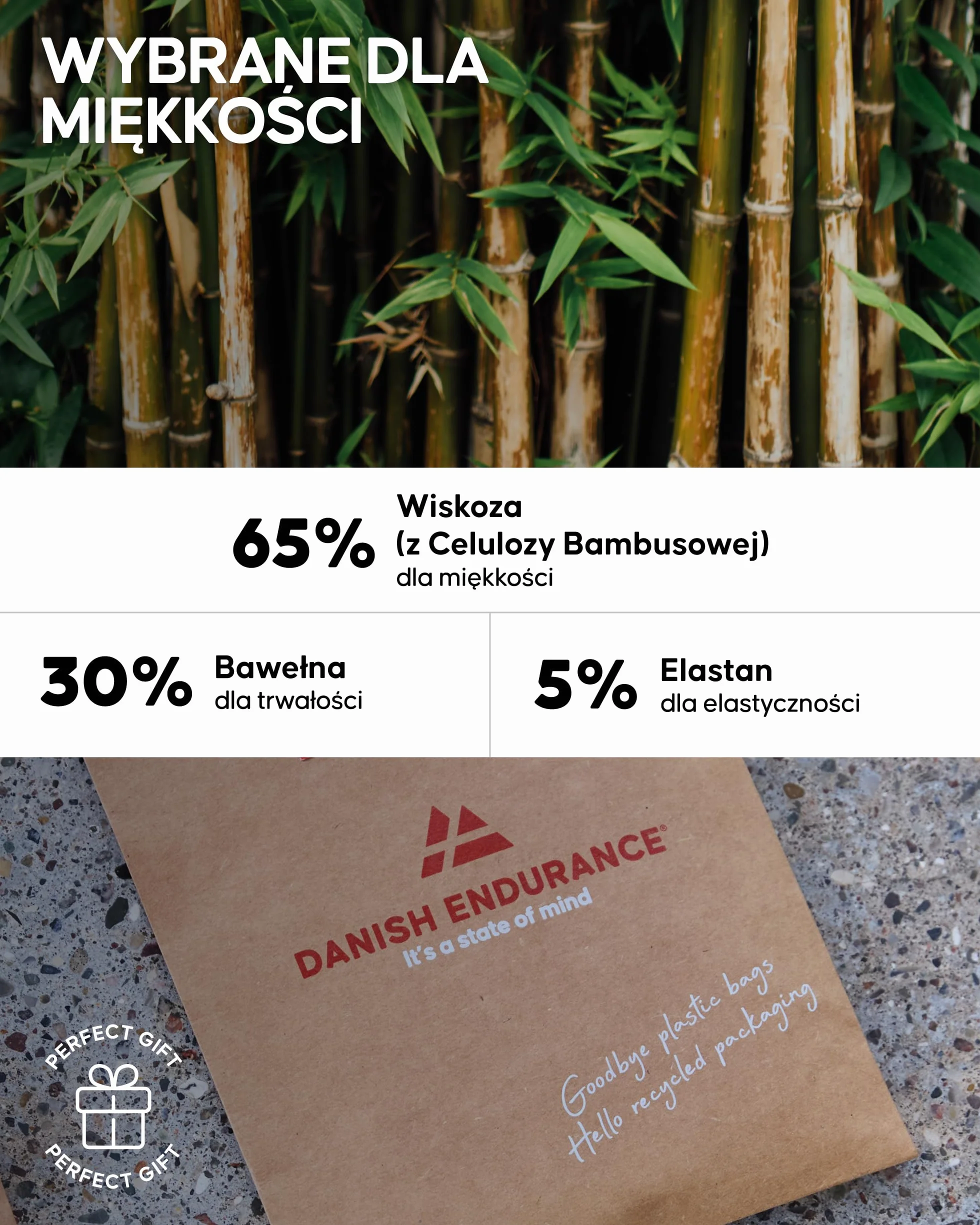 DANISH ENDURANCE 6-PACK Bambusowe Bokserki Męskie, Bielizna Premium, Klasyczne Majtki, Gwarancja Antydziurkowa