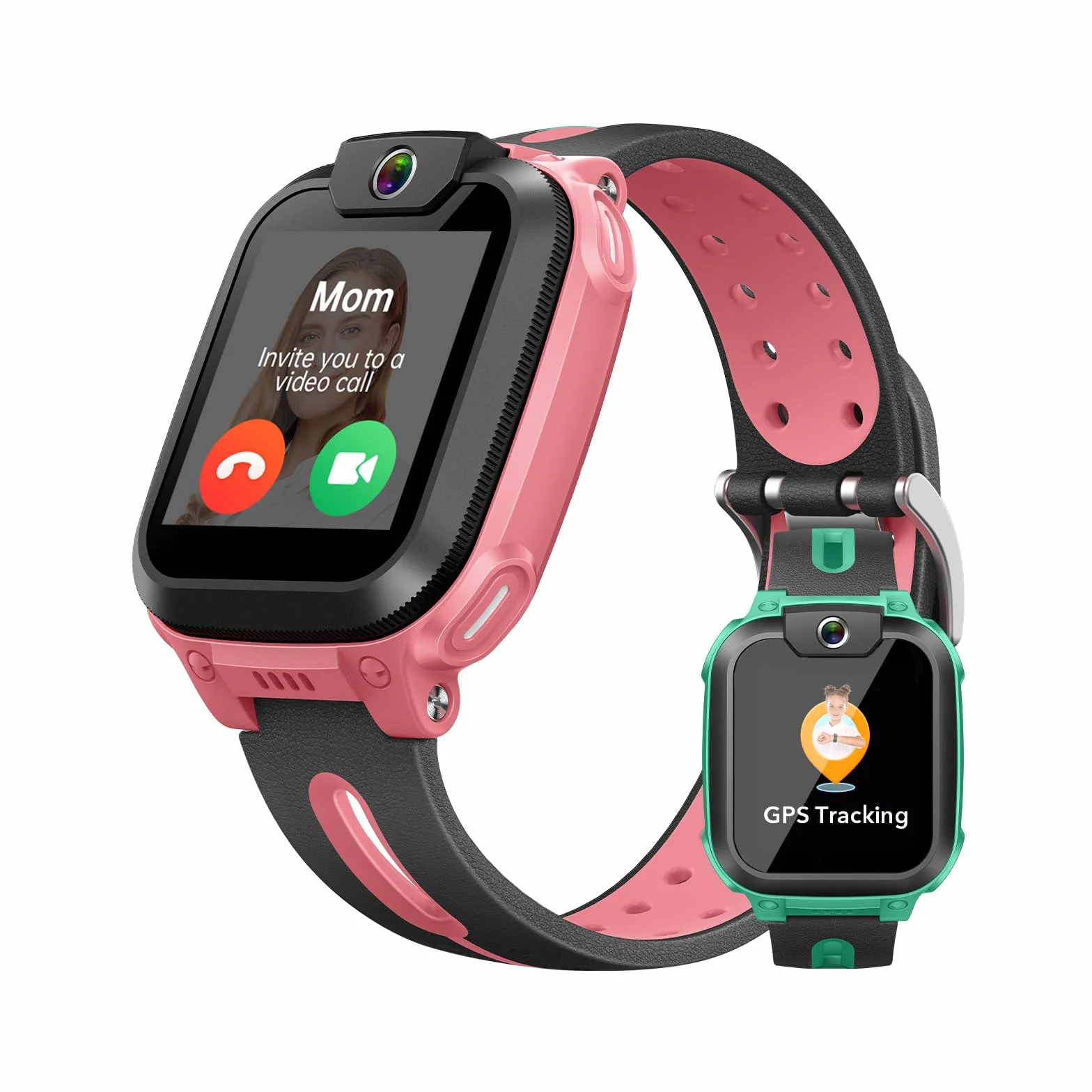 imoo Watch Phone Z1, Smartwatch dla dzieci z GPS z kartą SIM, Smartwatch dla dzieci z długotrwałym połączeniem wideo i telefonicznym, Wodoodporność IPX8 (Różowy)