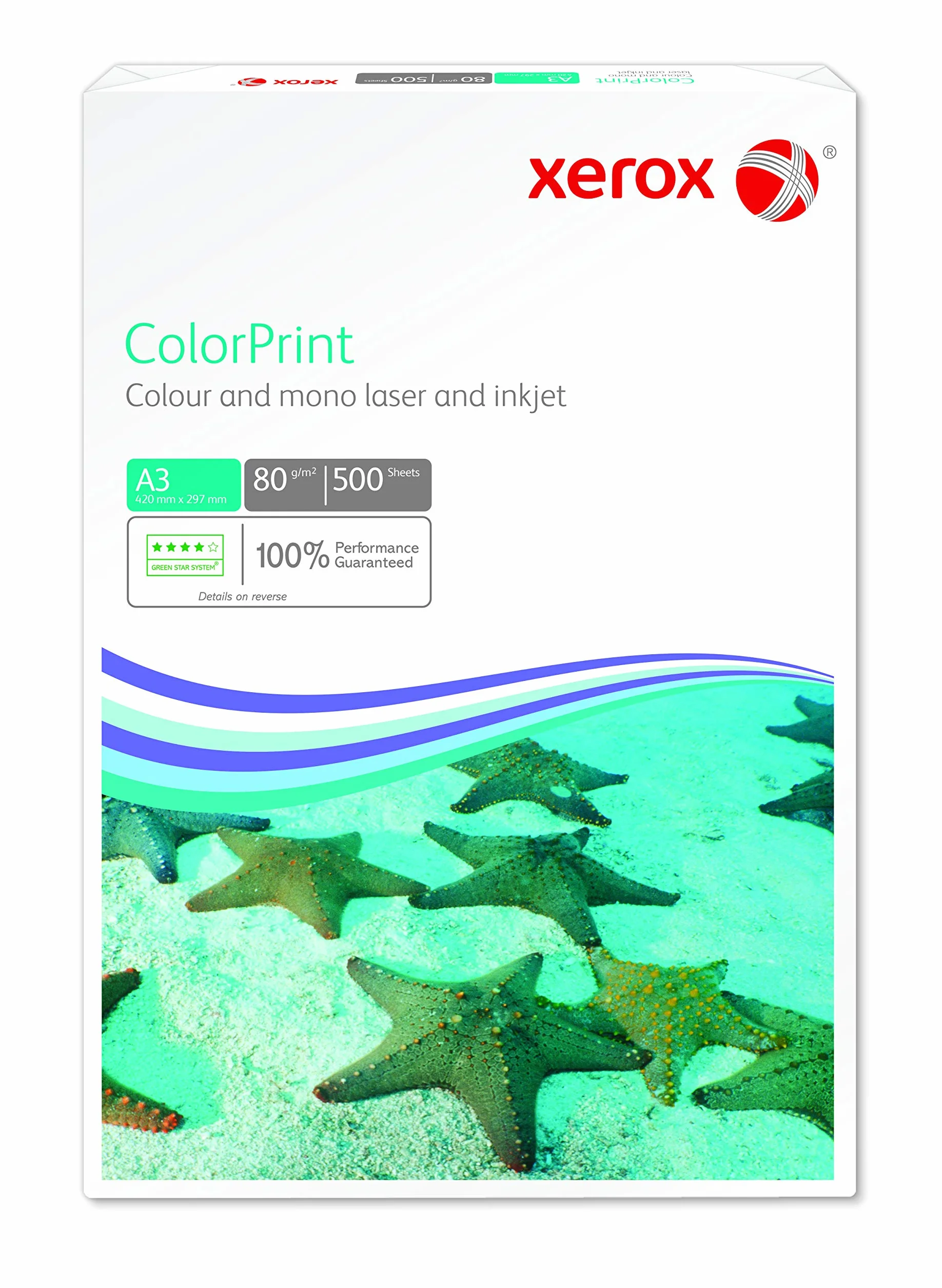 Xerox 003R95249 Premium kolorowy papier do drukarek laserowych DIN A3, 80 g/m², 500 arkuszy w opakowaniu, biały