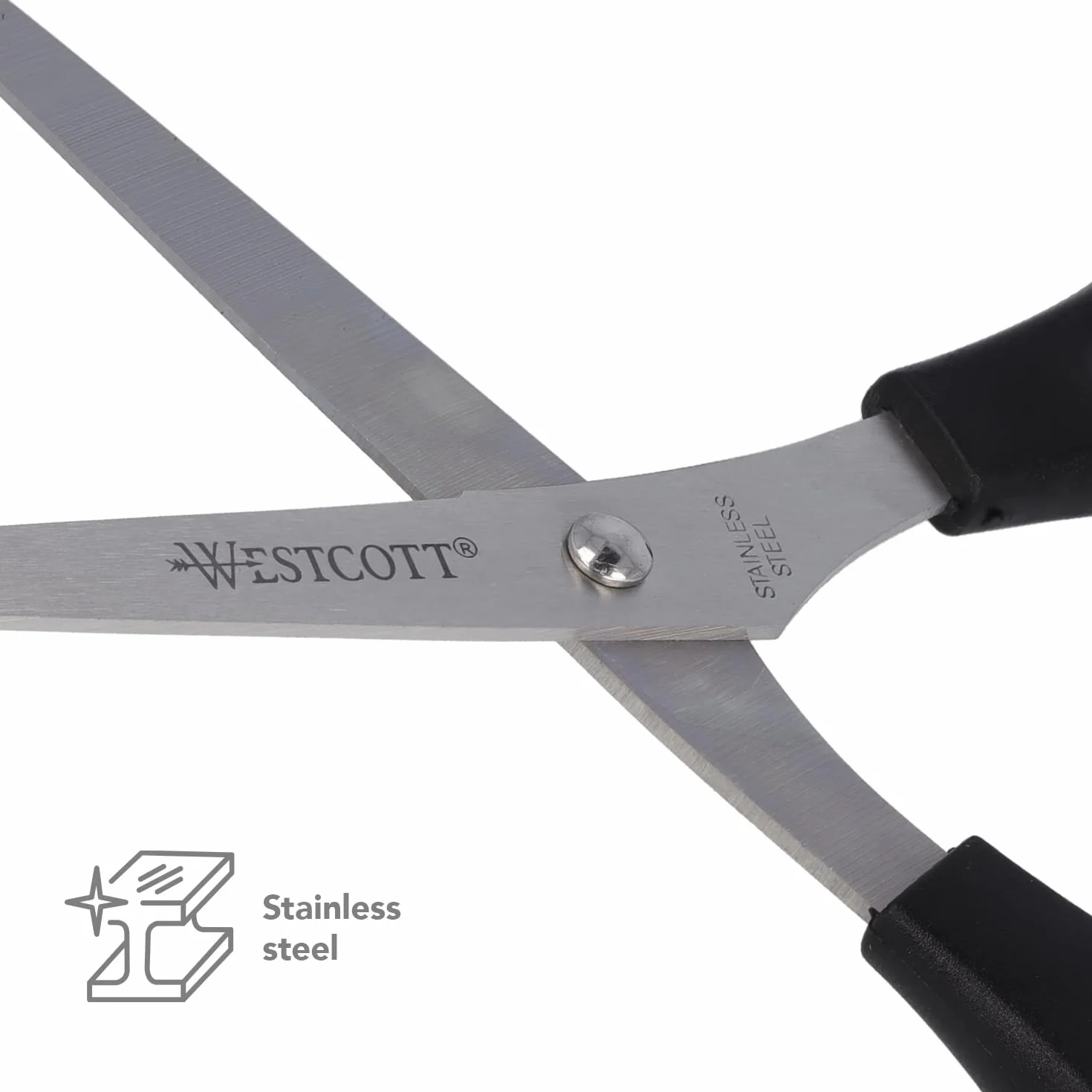 Westcott E-31181 00 nożyczki biurowe ze stali nierdzewnej, czarne, 21 cm