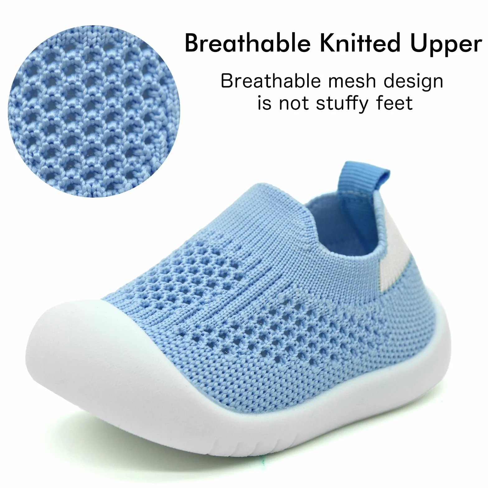 Buty do raczkowania z antypoślizgową podeszwą ABS – oddychające buty dziecięce, unisex, miękka podeszwa do użytku wewnątrz i na zewnątrz, na wszystkie pory roku