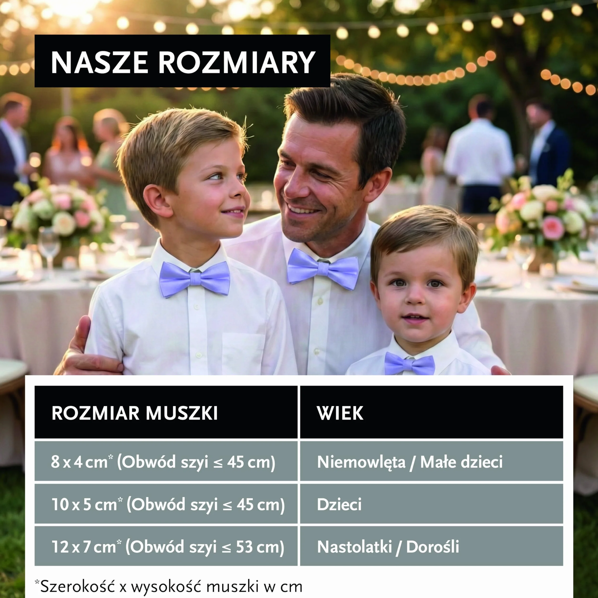 DonDon Muszka dla dzieci, chłopców, niemowląt i mężczyzn, wygląd jedwabiu, błyszcząca wiązana z regulowaną długością wykonana z poliestru – na ślub, komunię i uroczystości