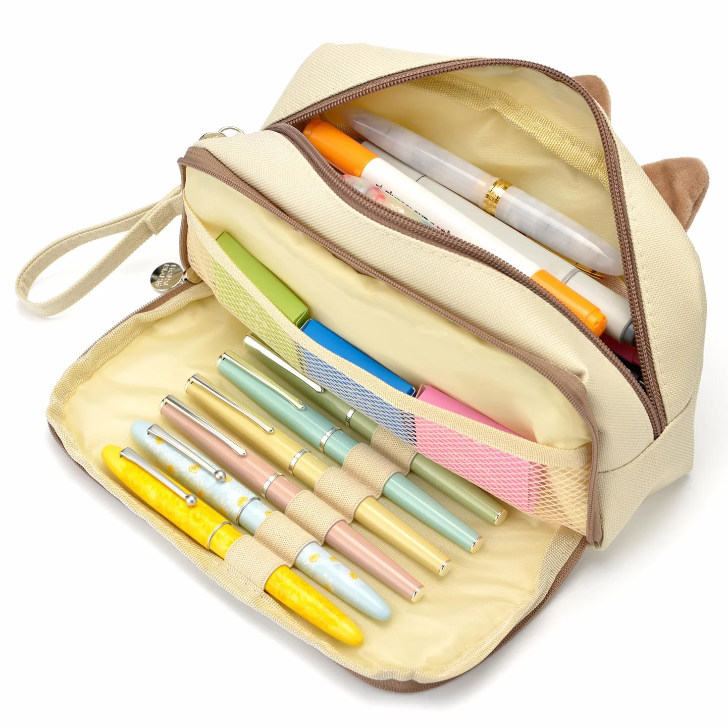 Hongdian piórnik o dużej pojemności kocie długopisy torby piórnik organizer biuro uczelnia szkoła, @@, 1 Count (Pack of 1), Etui