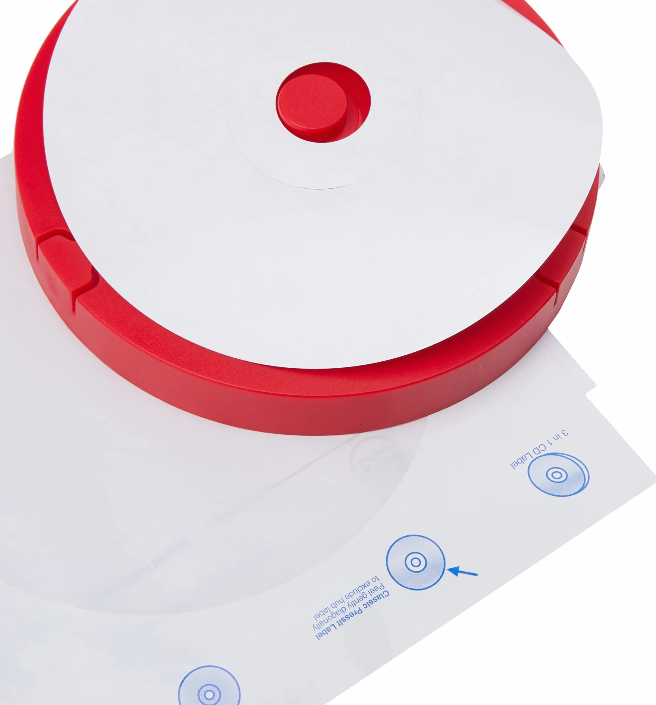 PressIt Zestaw do etykietowania DVD/CD Superlite, czerwony