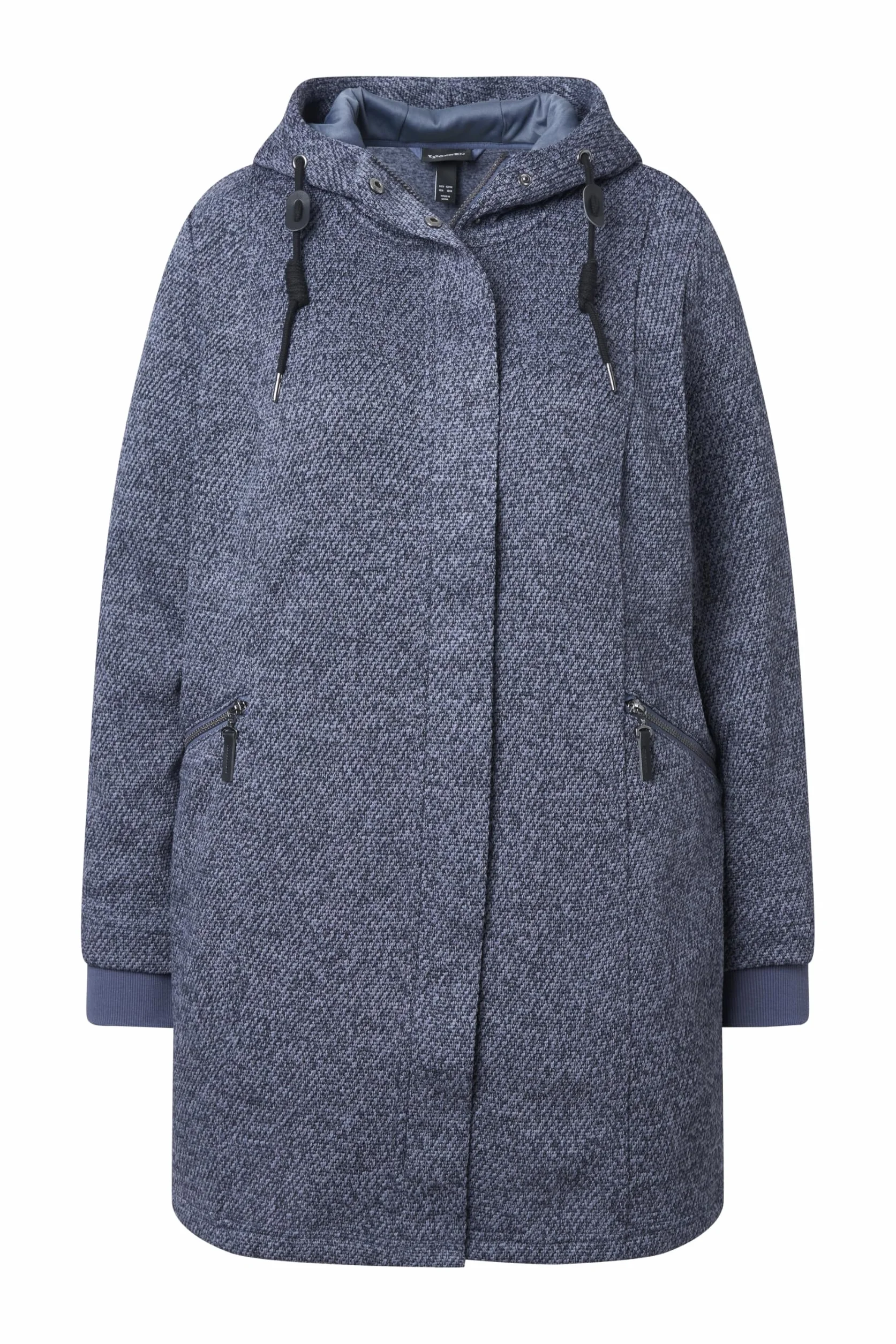Ulla Popken Blezerek Kobiety Strickfleece-jacke, Kapuze, 2-wege-zipper