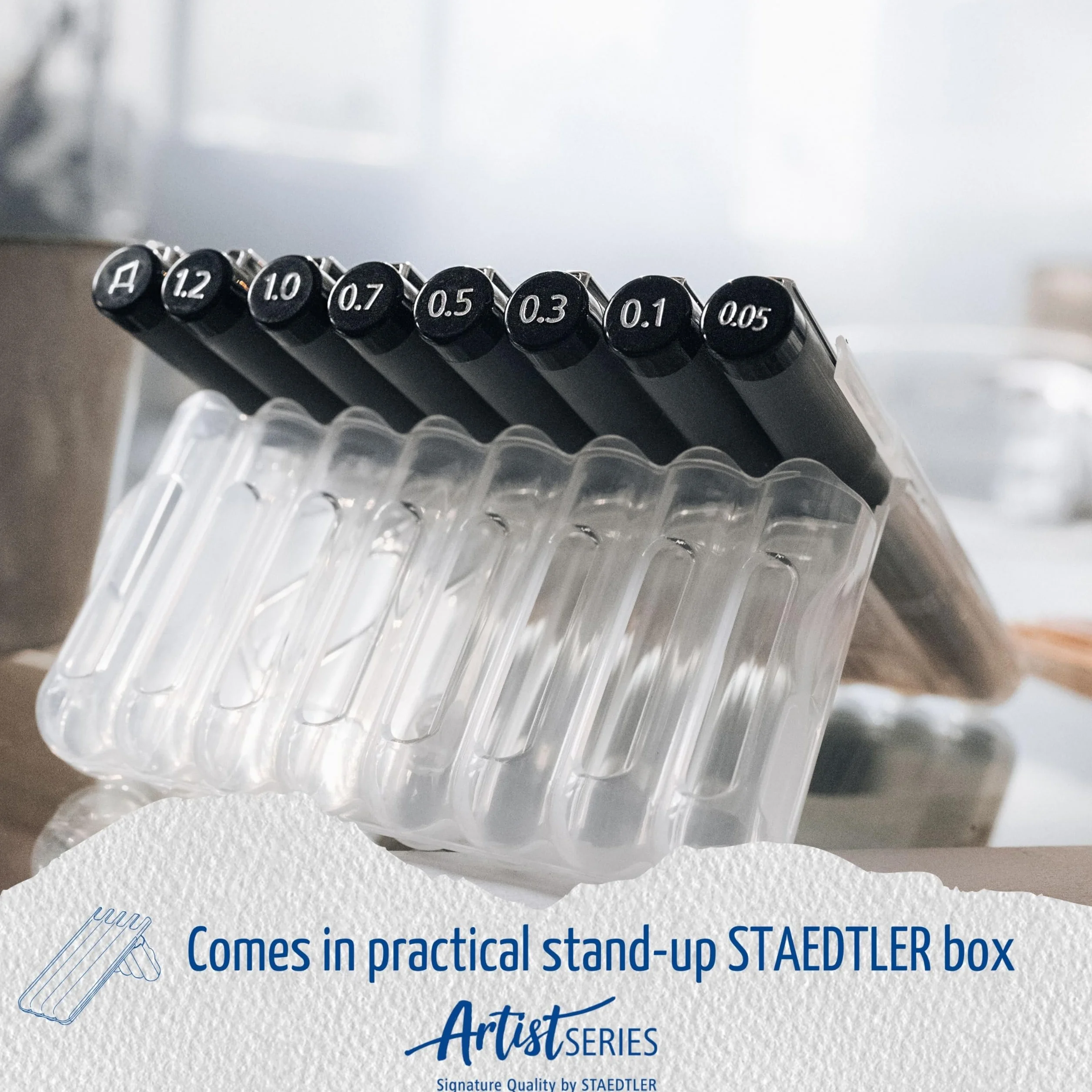 Staedtler 308 SB6P Zestaw Cienkopisów, Czarny, 6 sztuk