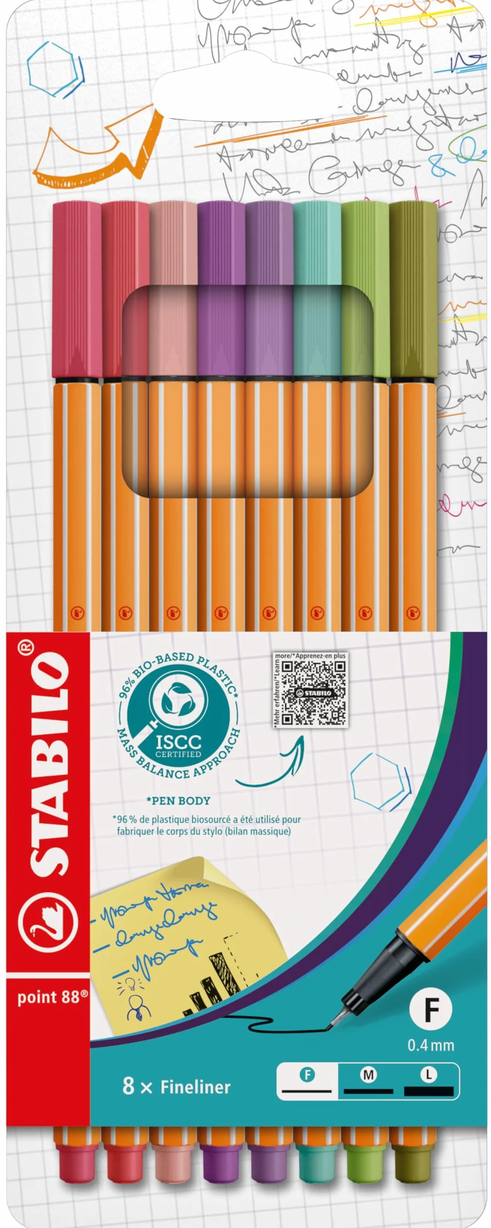 Cienkopis - STABILO point 88 etui 8 kolorów