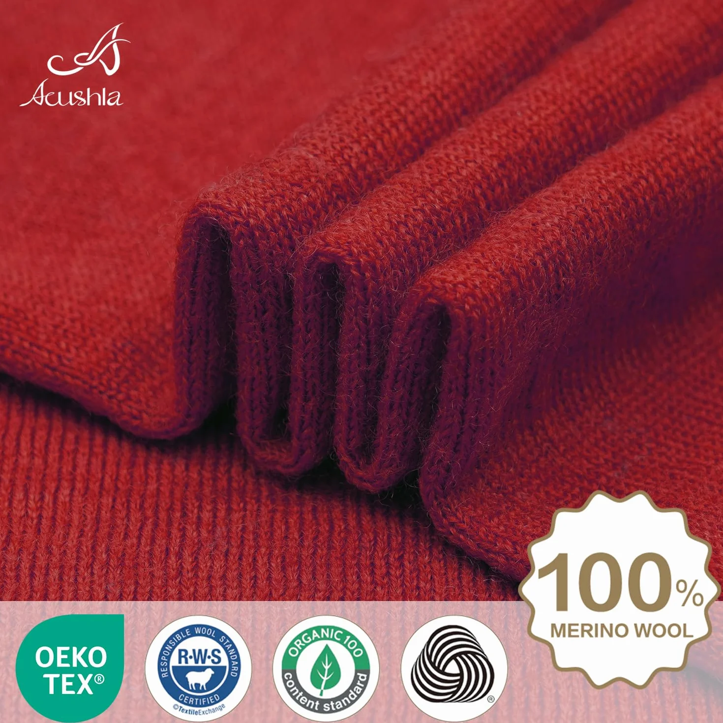 ACUSHLA 100% wełna merynosowa mankietowa czapka dla mężczyzn i kobiet dzianinowa czapka zimowa unisex czapka do zegarka czapka czaszka owijana na zimną pogodę