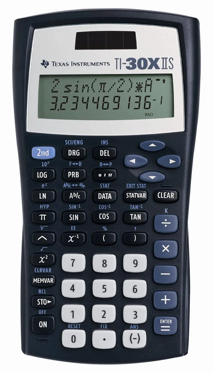 Texas Instruments TI-30 XIIS Kalkulator Naukowy, Granatowy, 15,5 x 8,5 x 1,9 cm
