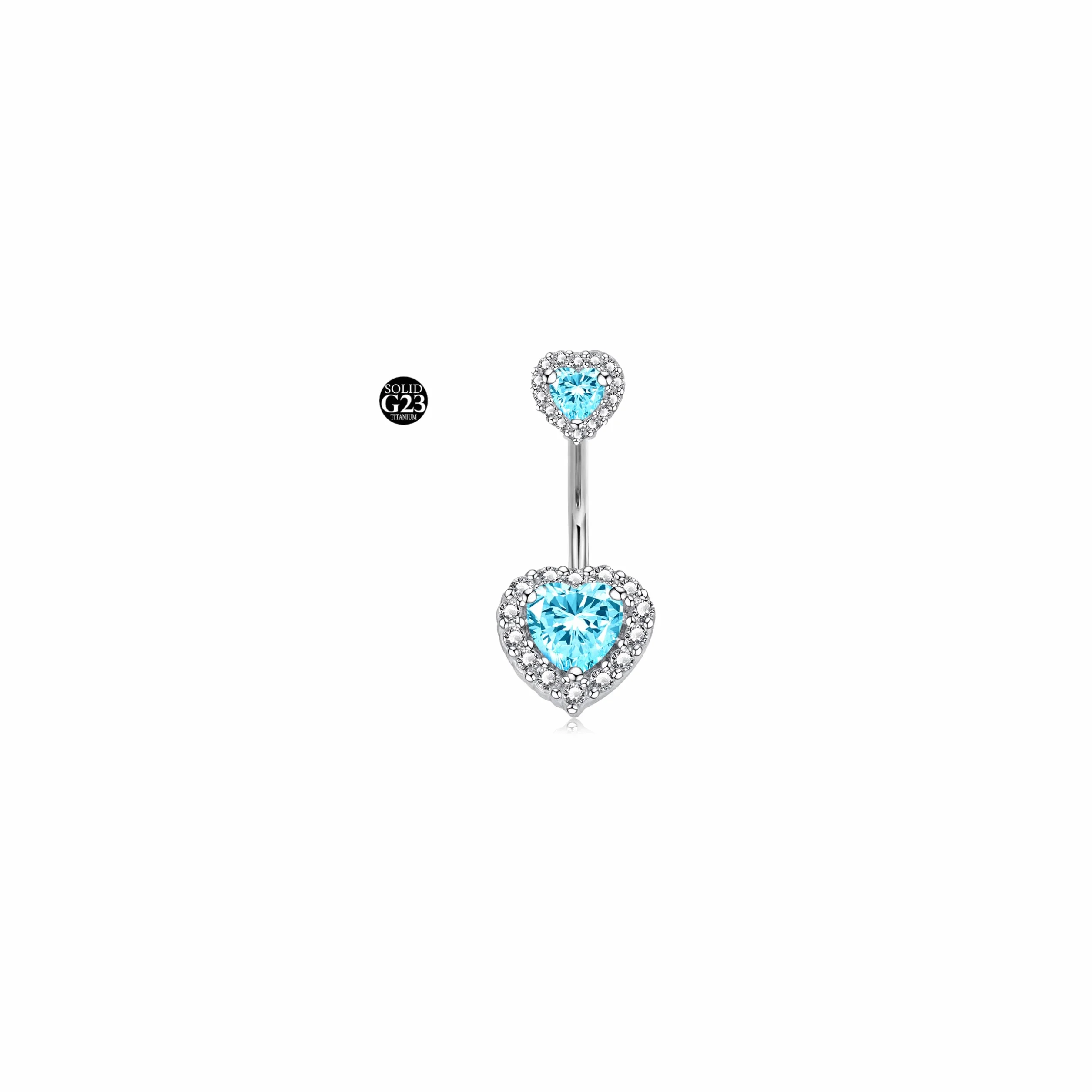 LAURITAMI 14G kolczyk do pępka tytanowy 12 mm długość pręcika kolczyk do pępka kolczyk do pępka srebrny CZ Titanium Belly Button do pępka Bars Body Piercing biżuteria damska