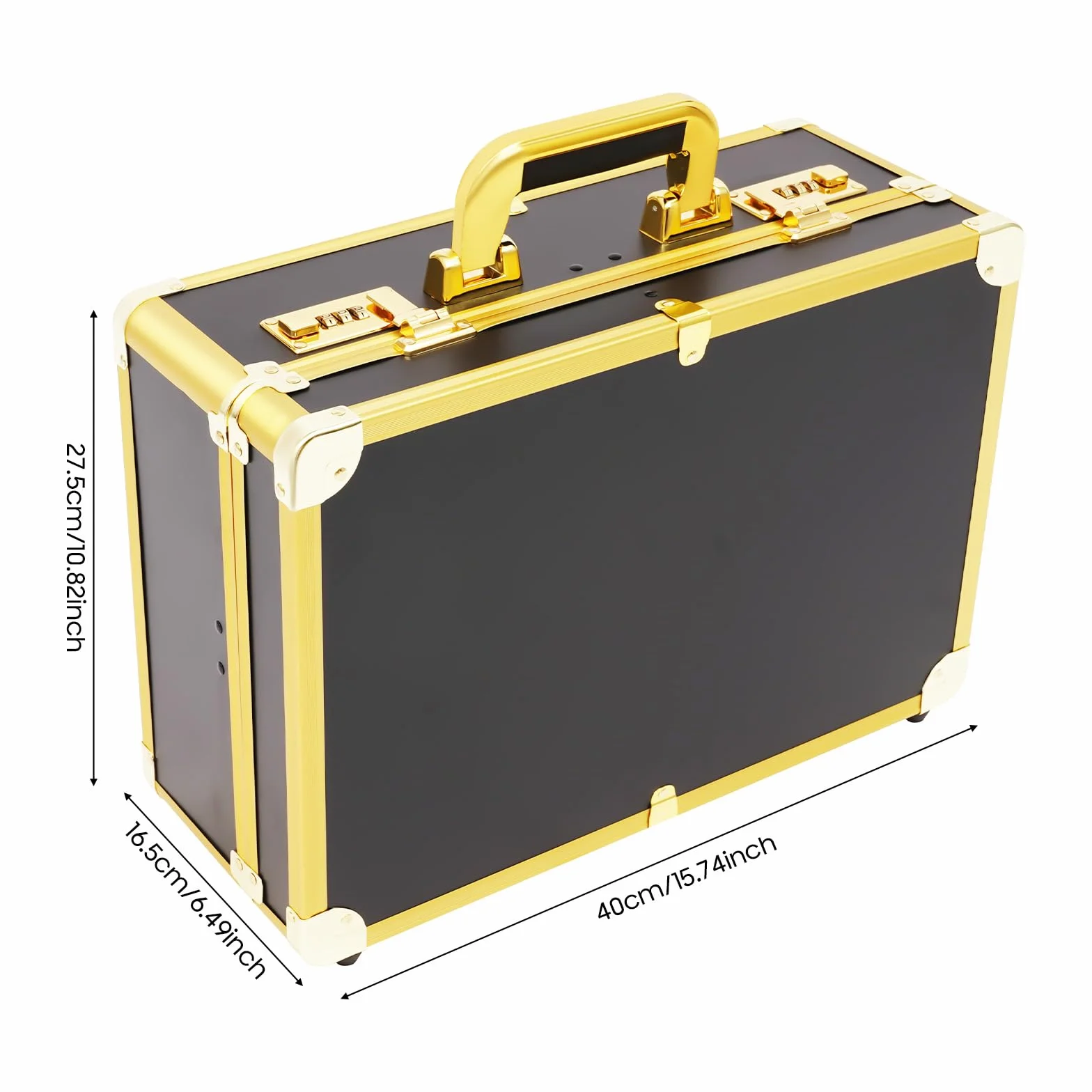 3-w-1 Przenośny kuferek na kosmetyki z zamkiem, wielofunkcyjny kuferek na kosmetyki i walizka fryzjerska, twarde etui Beauty Case i organizer na makijaż do podróży i w podróży, 40 × 16,5 × 27,5 cm