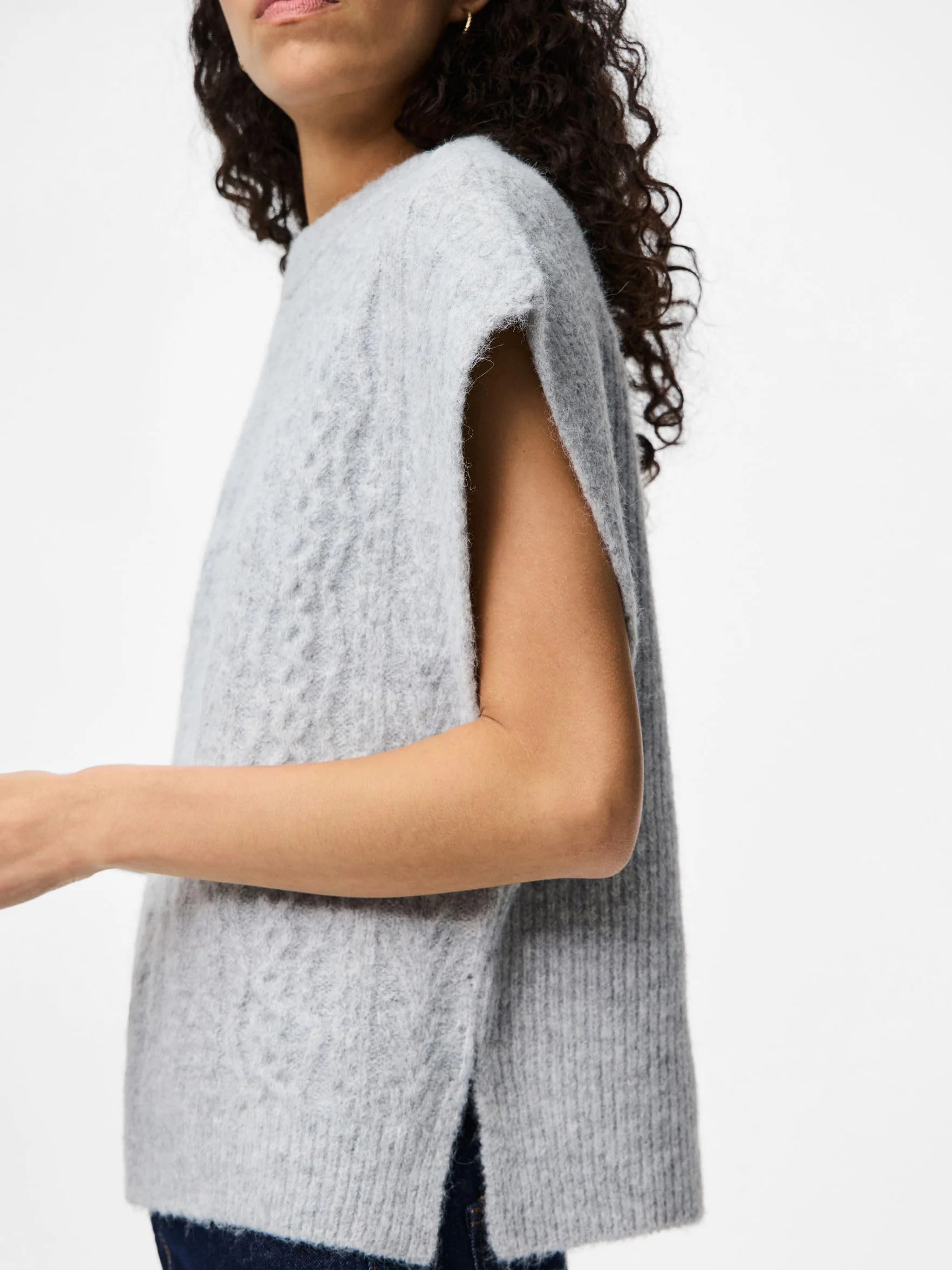 PIECES PCNOSIE PONCHO BC, szalik, Light Grey Melange, Jeden rozmiar, Light Grey Melange, rozmiar uniwersalny