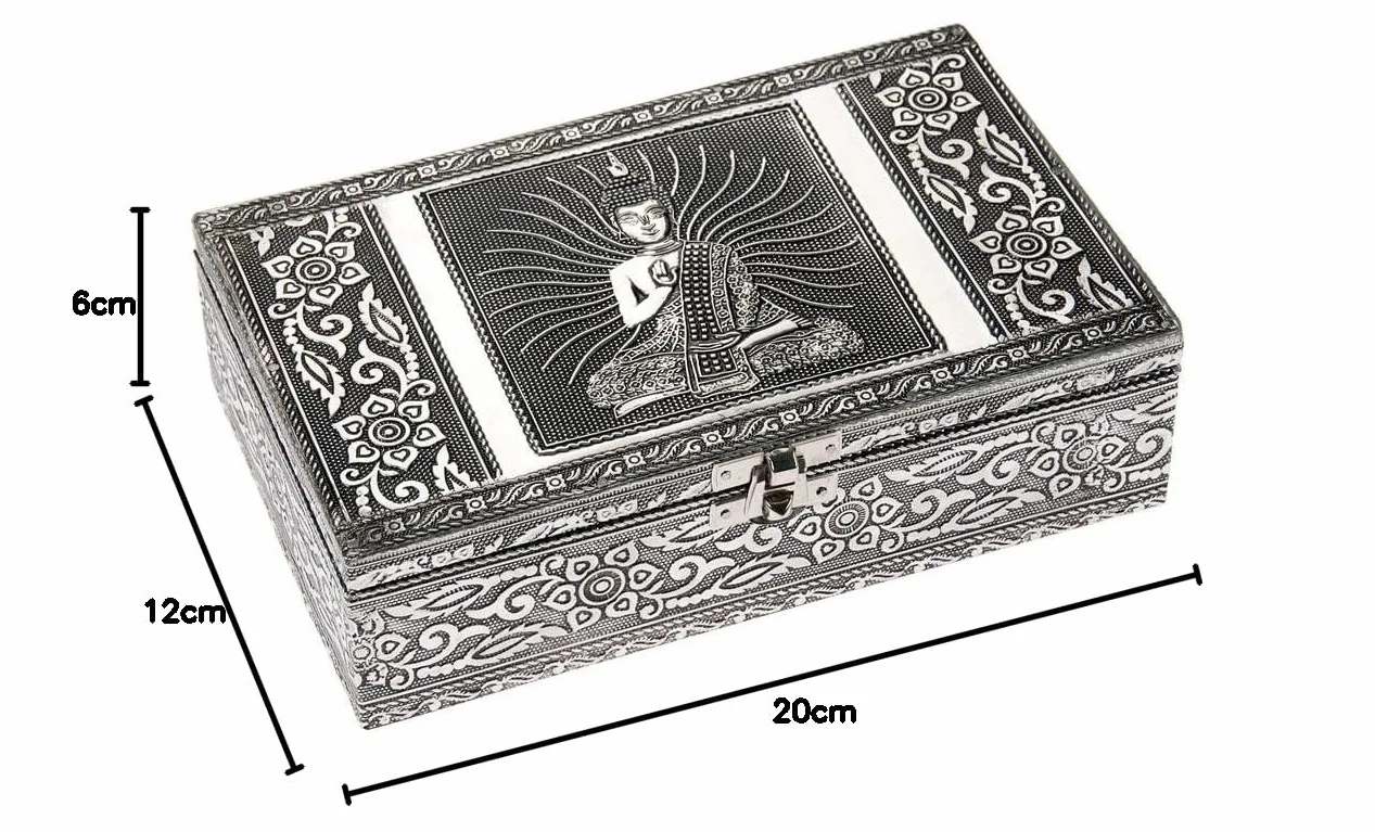 HAB & GUT -BOX015V- Aluminiowe pudełko na biżuterię BUDDHA 20 x 12 x 6 cm