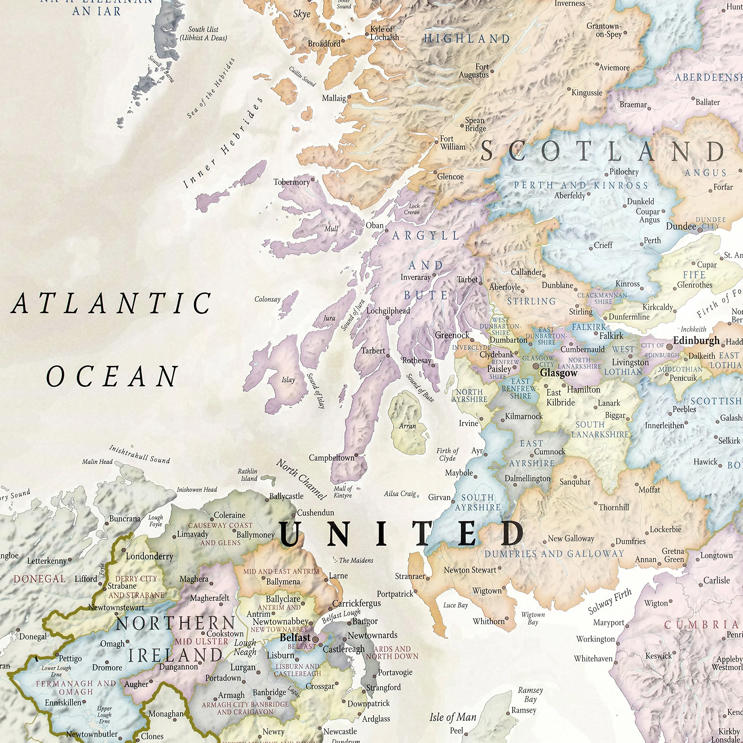 United Kingdom political classic wallmap