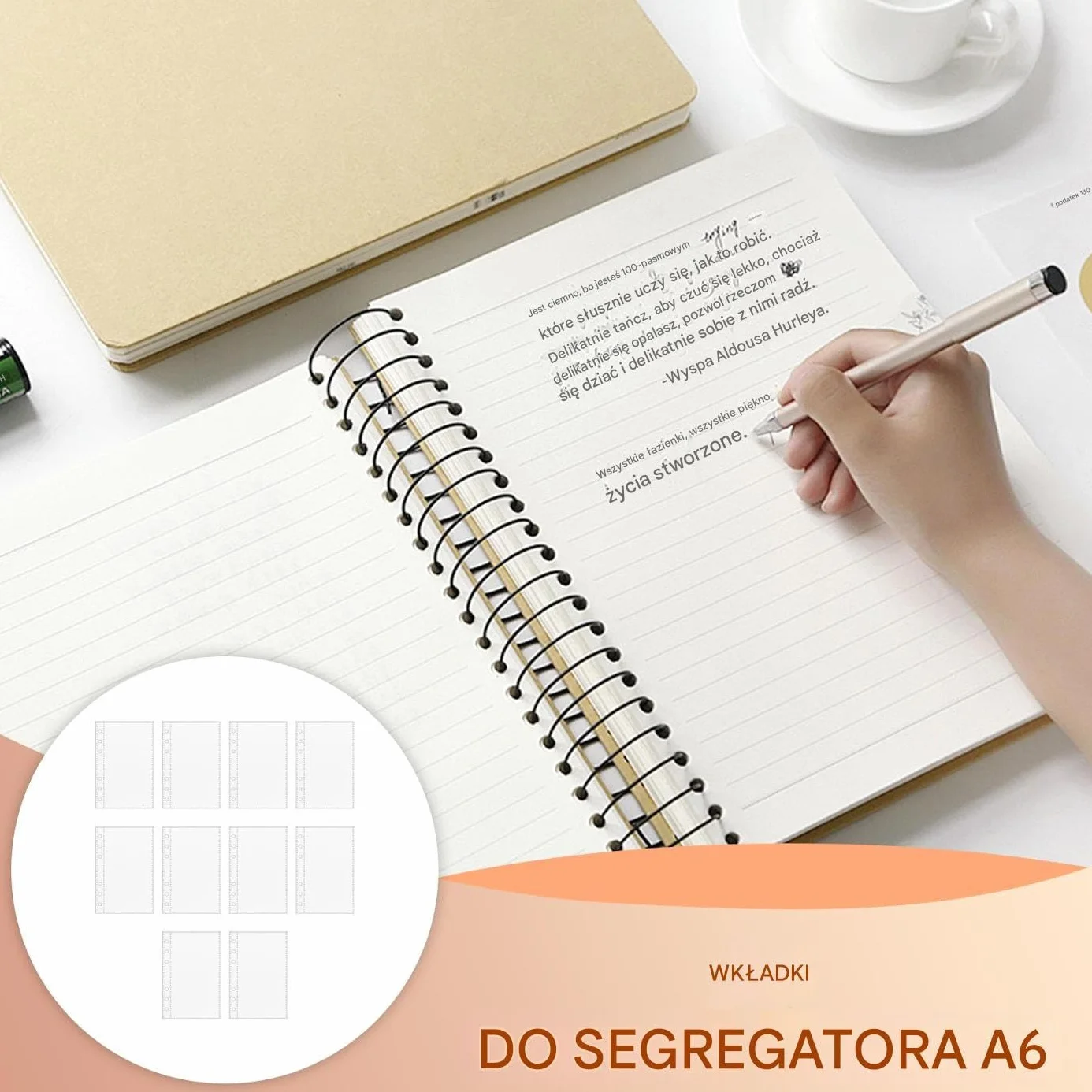 Wk?ady Do Segregatora A6 | 10 Sztuk Organizerów Naklejek Strony Do Segregatora | ?adowane Od Góry Kieszenie Karty Biznesowe Pieni?dze Naklejki | Dla Studentów Nauczycieli Pisarzy