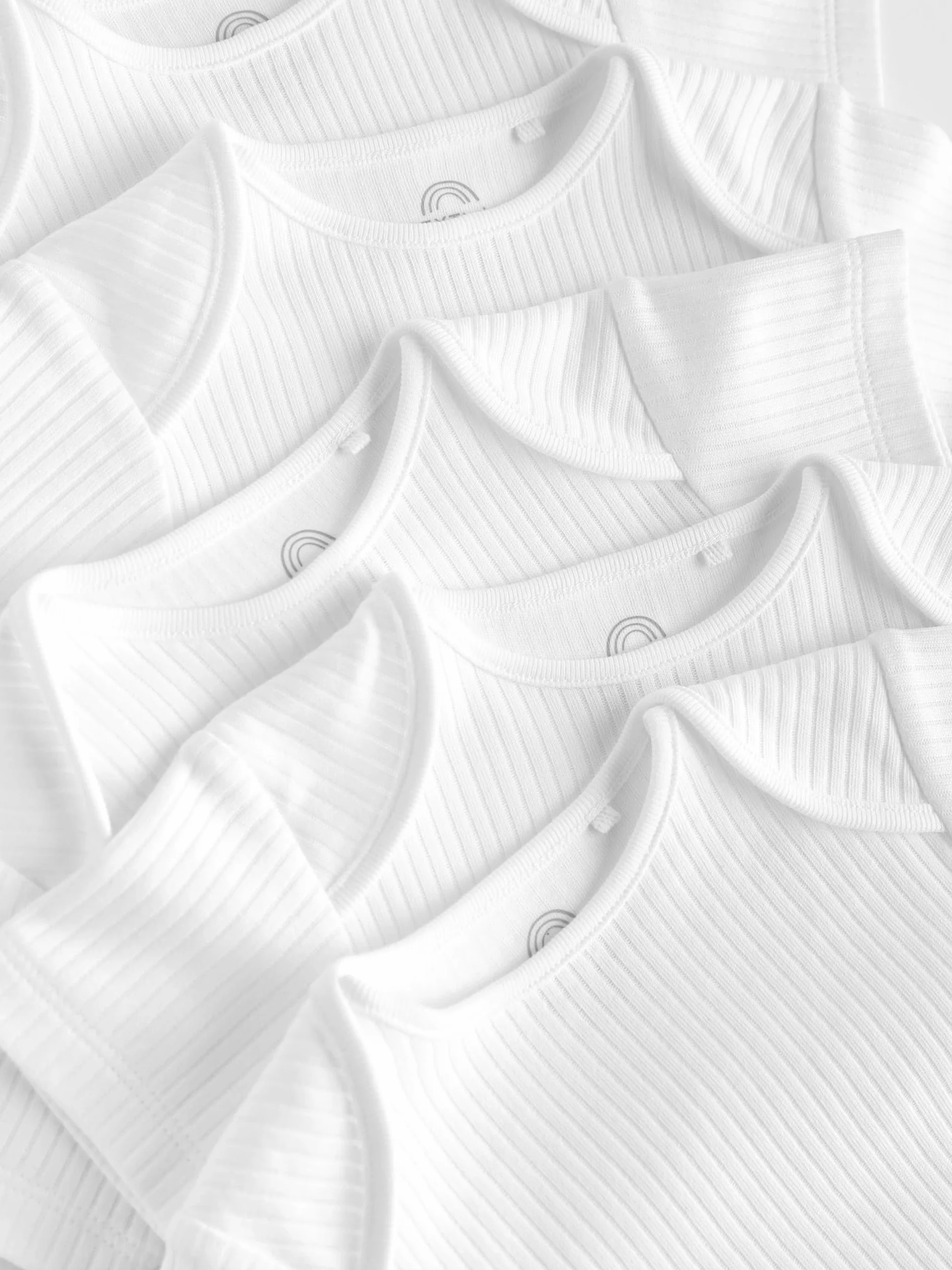 NEXT Noworodki unisex Zestaw 5 prążkowanych body niemowlęcych z krótkim rękawem