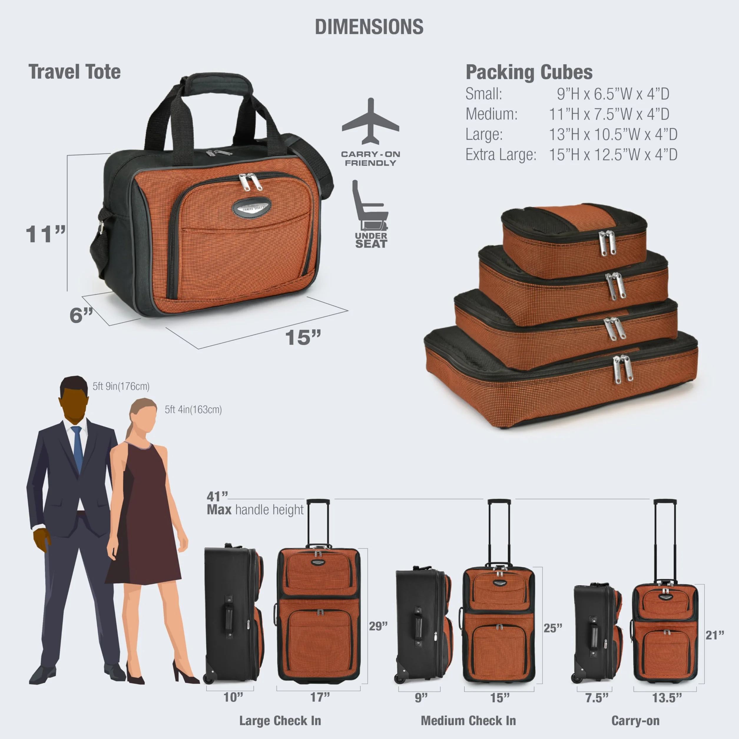 Travel Select Amsterdam walizka składana na kółkach, Szary, 2-Piece Set