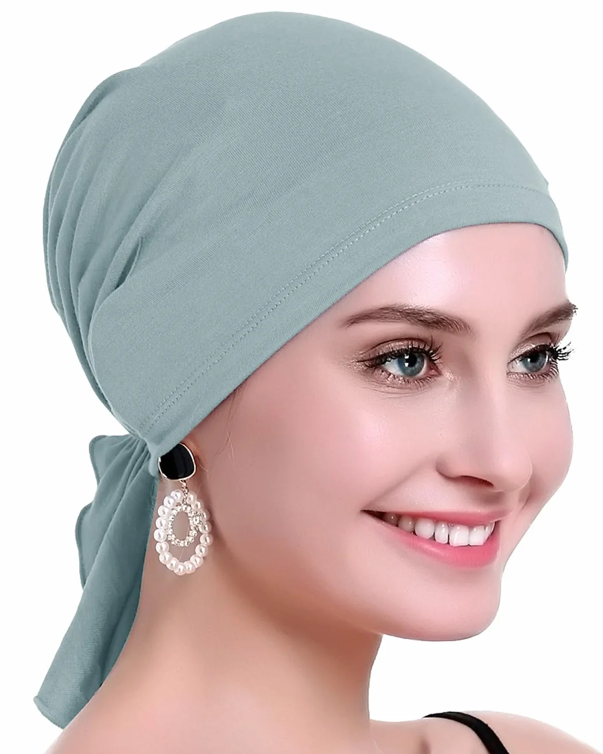 osvyo Bambusowa chusta na głowę dla kobiet wypadanie włosów - rak wsuwane nakrycie głowy turbany czapki czapki zamknięte opakowanie