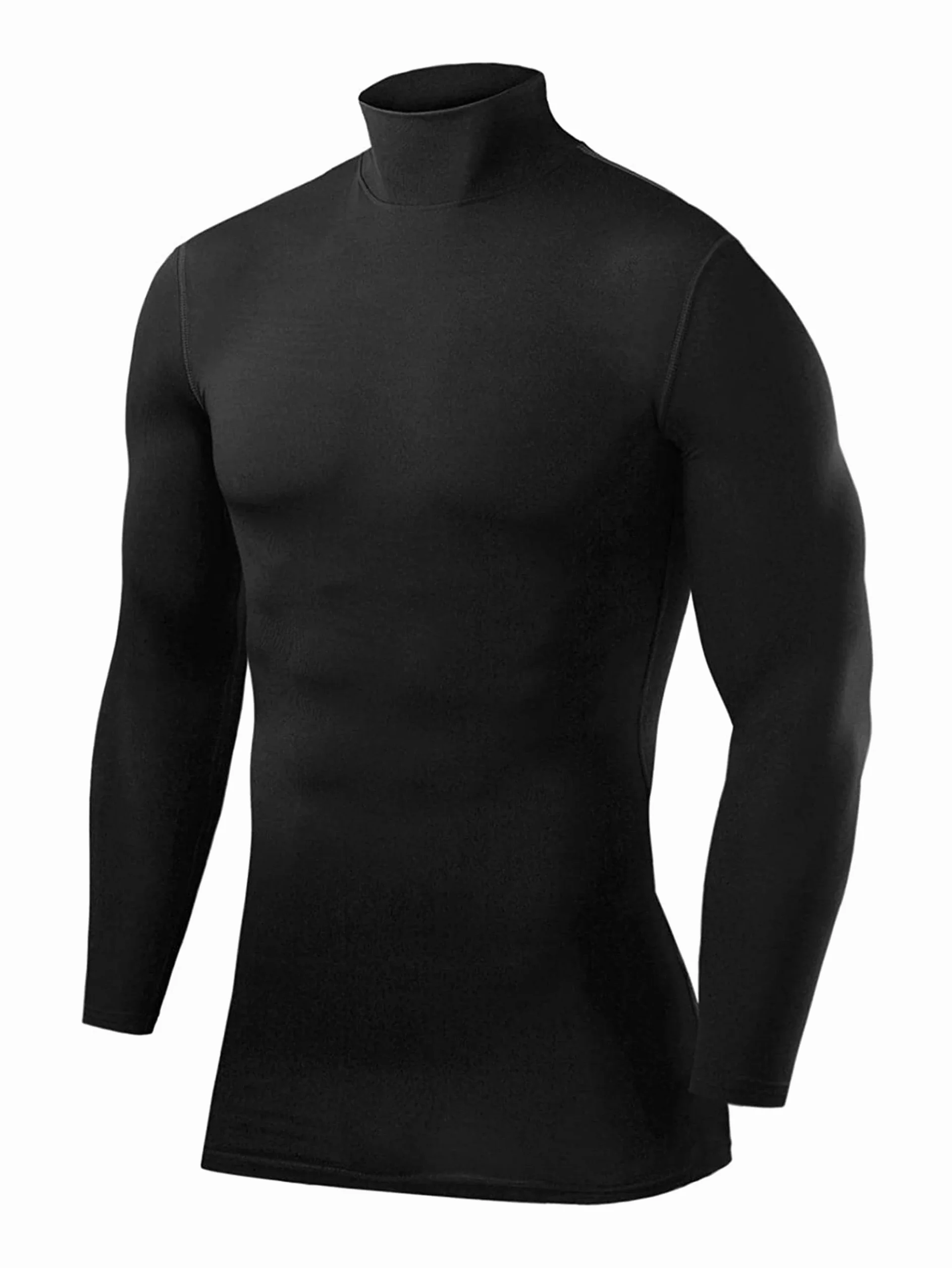 Meskie Compression Koszulka podkoszulka z dlugim rekawem Base Layer - Mock Neck