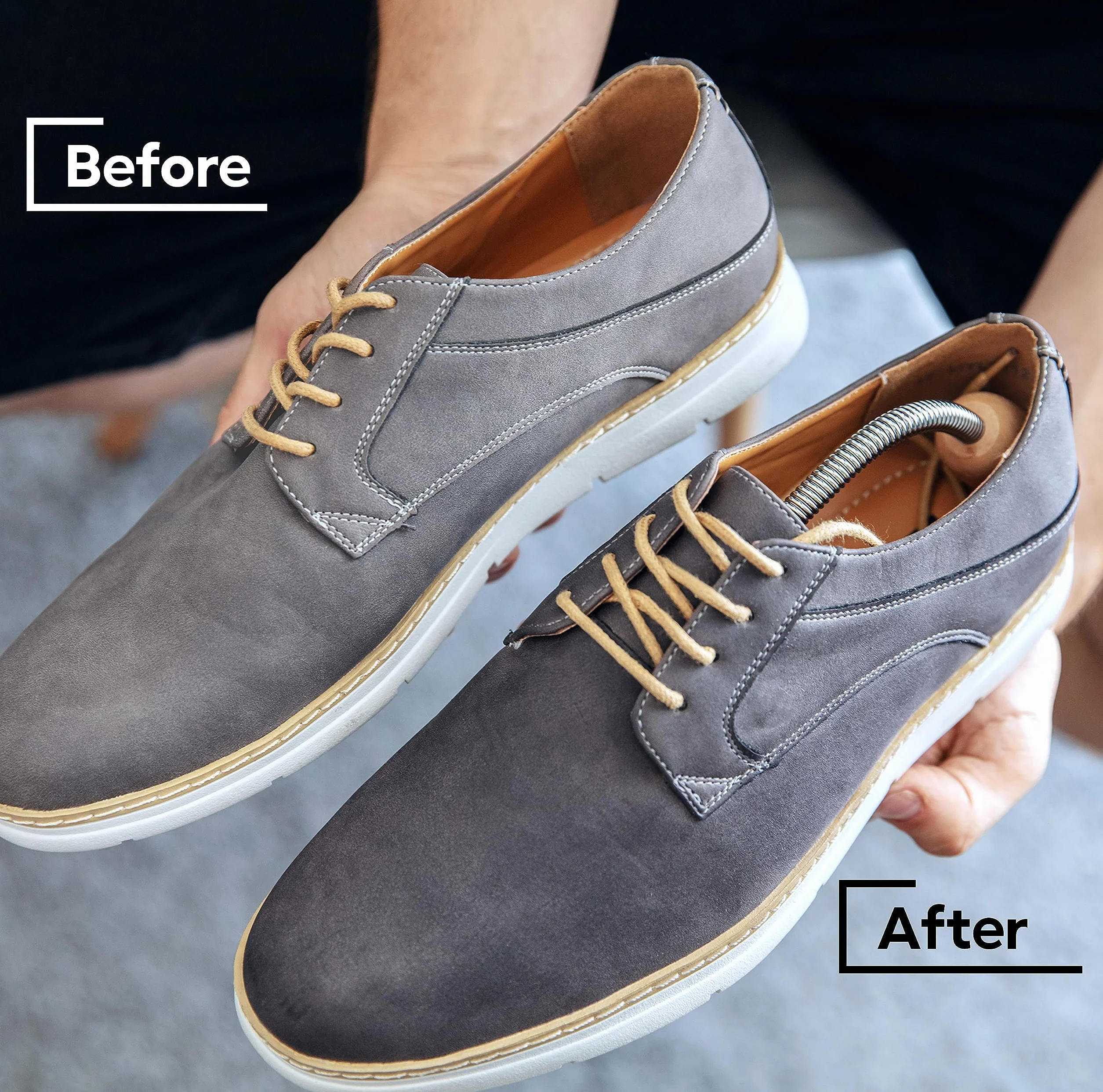 Kaps Nubuck Suede Care - Odżywka do Butów z Nubuku i Zamszu, Preparat Pielęgnacyjny, Aplikator z Gąbki, 7 kolorów