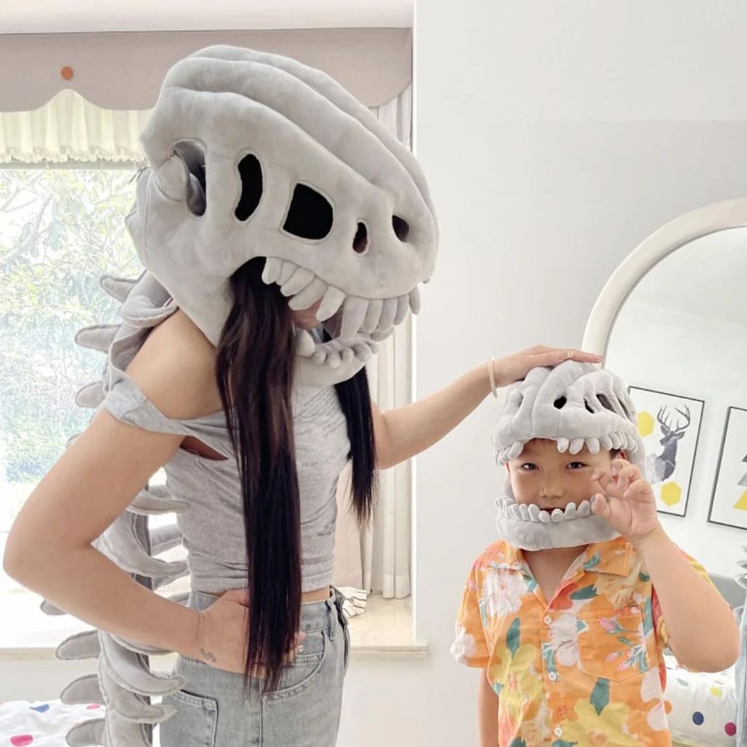 Realistyczny Pluszowy Kostium Szkieletu Dinozaura,Zestaw Kostiumów Szkieletu, ostium cosplay, kostium na Halloween, kostium na całe ciało,Kostium na imprezę,Na urodziny,Imprezę