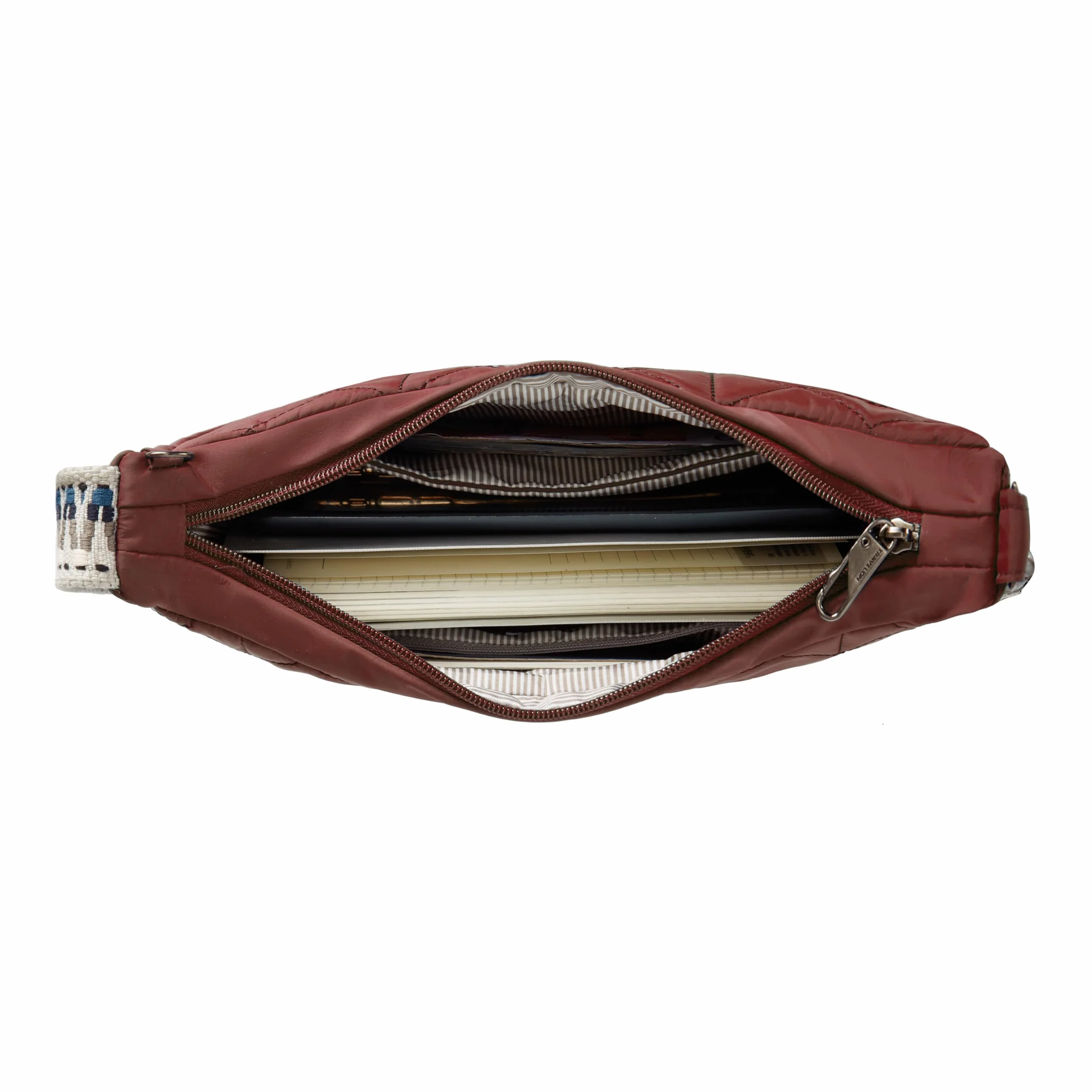 Travelon Unisex Boho Anti-Theft półksiężyc crossbody, papryka, Paprika