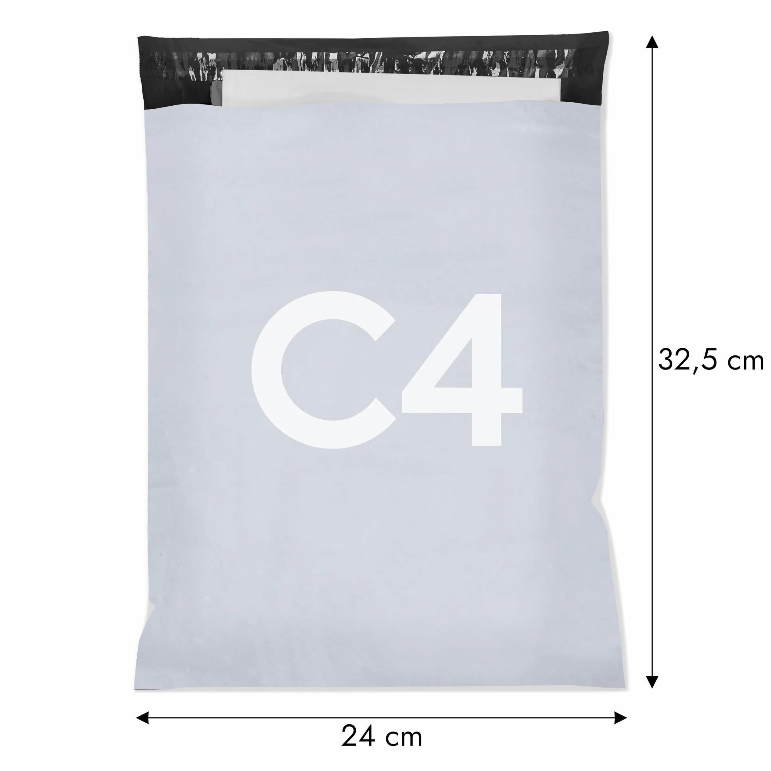 50 plastikowych torebek wysyłkowych A4 B4 C4 torebki wysyłkowe towar samoprzylepne i nieprzezroczyste torebki wysyłkowe z tworzywa sztucznego (C4 240 x 325 mm)