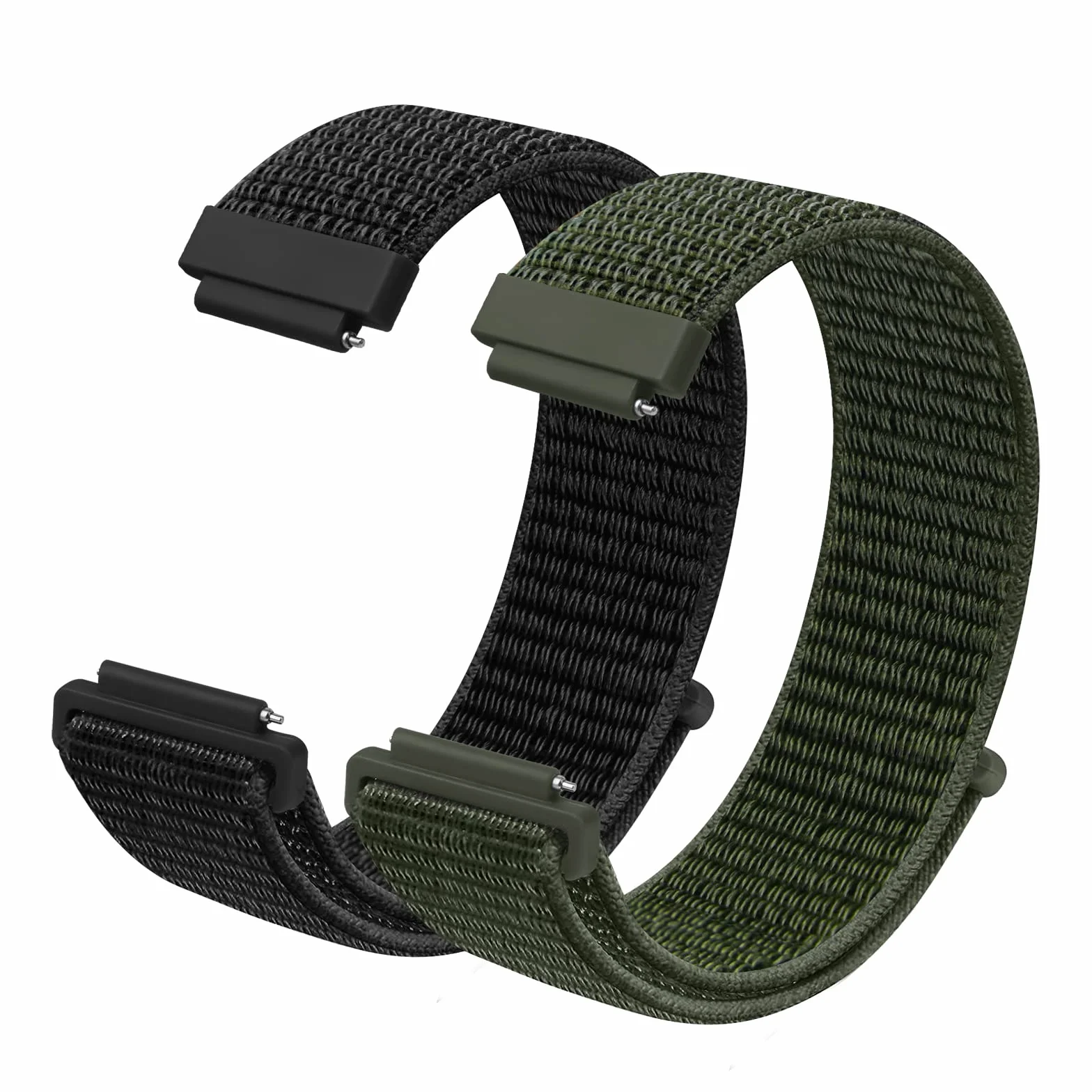 Vicloon nylonowe paski do zegarków, 2 paski do zegarka z szybkim zapięciem, 16 mm, 18 mm, 20 mm, zapasowy pasek do zegarka dla mężczyzn i kobiet, wielokolorowe