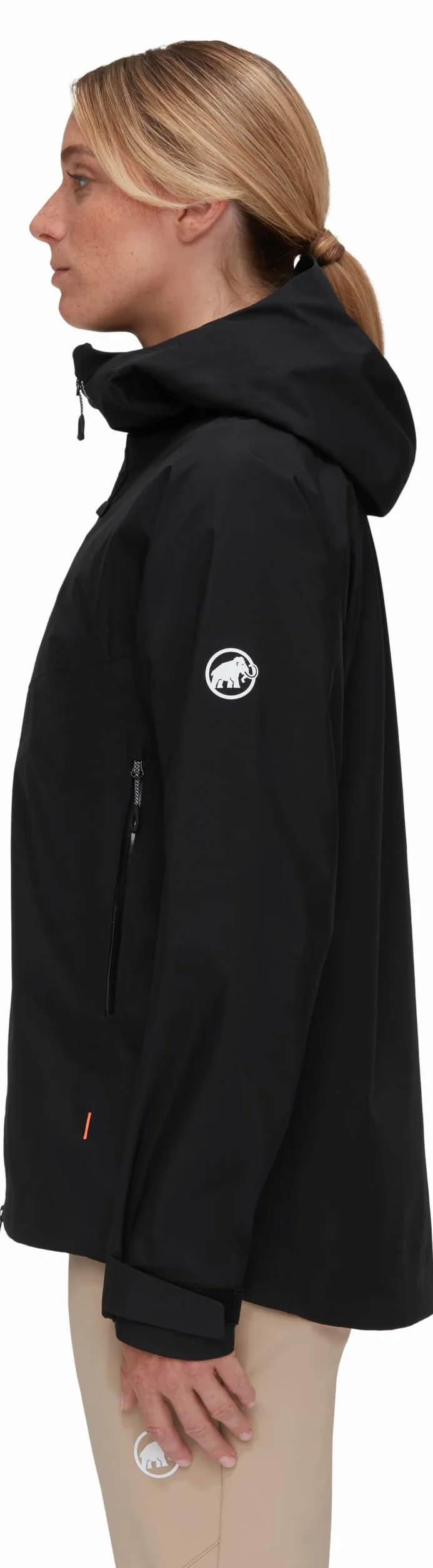 Mammut Crater IV HS Hooded Jacket Women – Damska Kurtka Wodoodporna z Kapturem | Oddychająca i Lekka | Czarna, Rozmiar XL