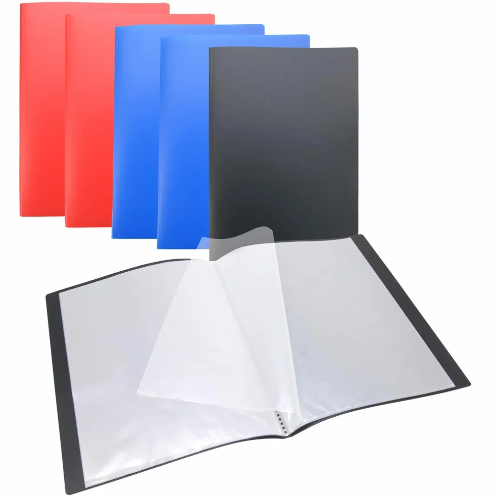 WAYTEX 931400P Zestaw 6 ochraniaczy na dokumenty A4 40 widoków 20 kieszeni Polypro okładka różne kolory
