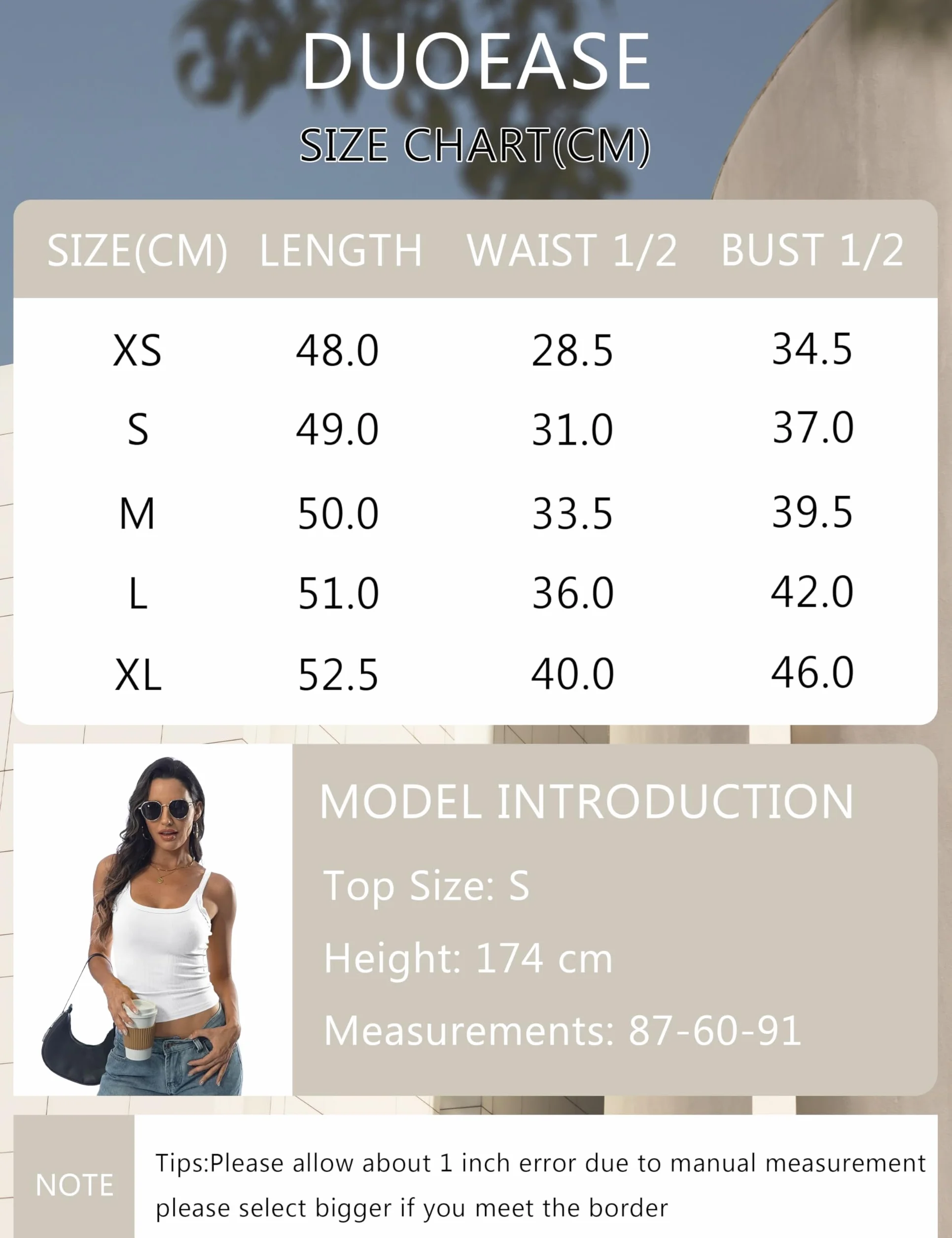 DUOEASE Tank Top damski na lato, dekolt w kształcie litery U, krój basic, krój slim fit, elegancki top