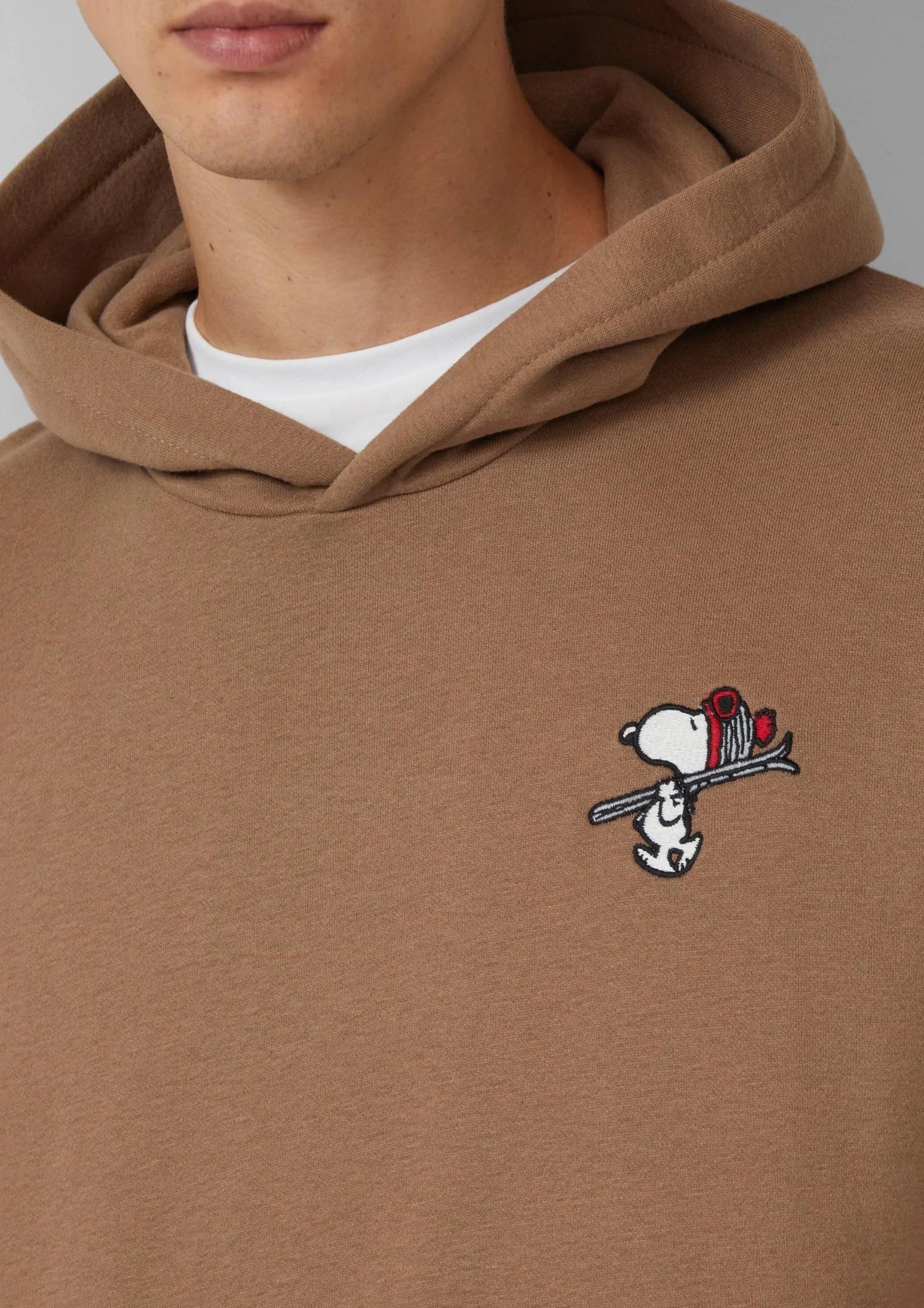 s.Oliver Bluza z kapturem i grafiką Peanuts® Mężczyźni 2172540