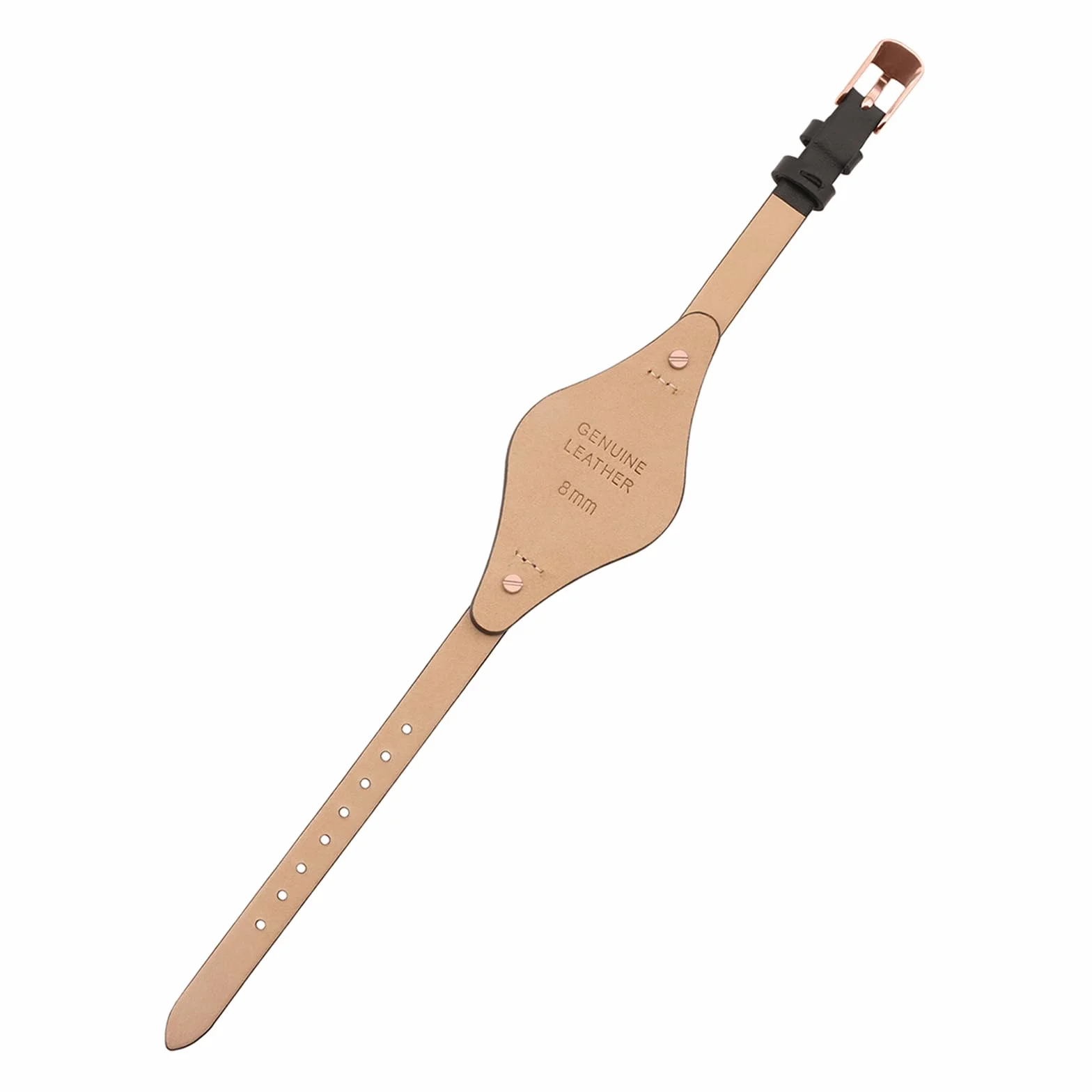 Pasek do zegarka kompatybilny z Fossil, damski pasek zastępczy 8 mm z miękkiej skóry do zegarków Fossil ES3077 ES3148 ES3262 i ES4119 ES4176