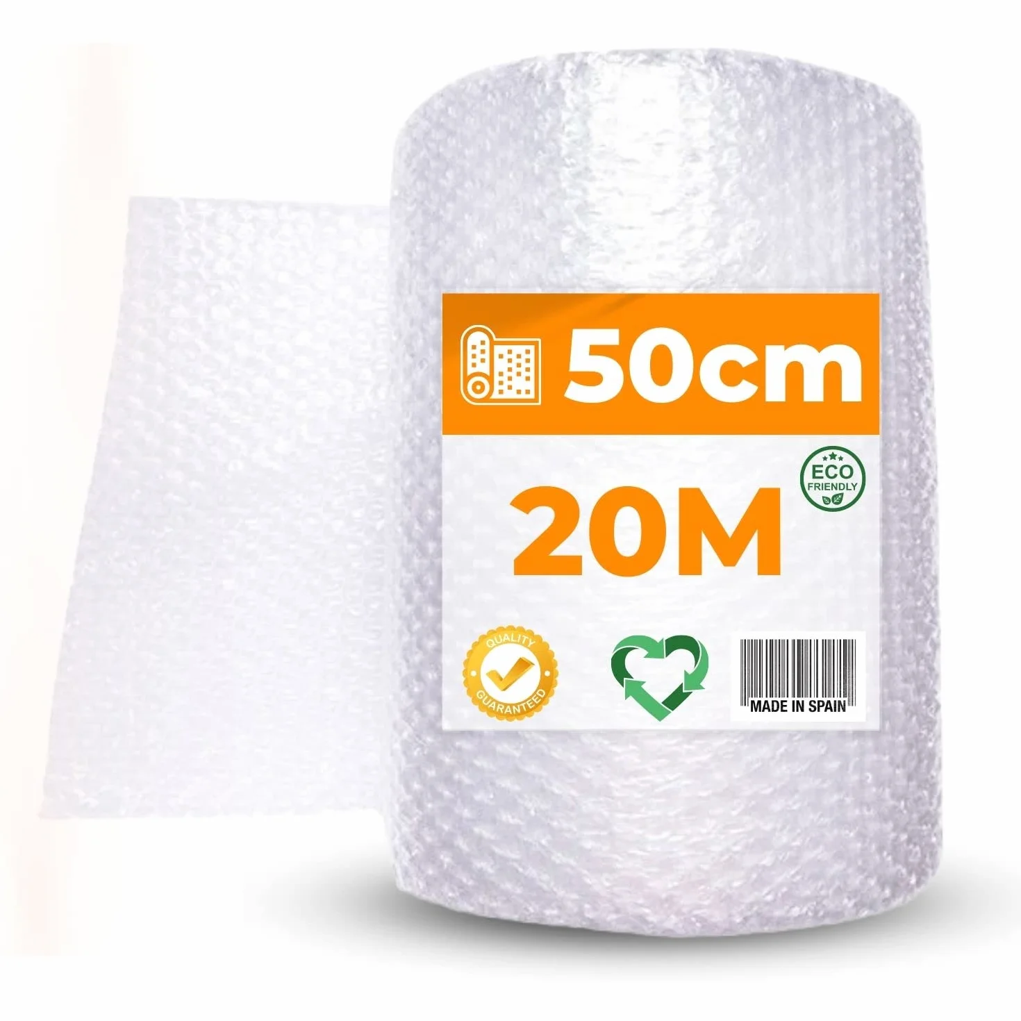 [20CM EXTRA] Plastikowe Bubble Roll Pakowanie 20 metrów x 50cm Szerokość Papieru Pęcherzyki Opakowania Do Przeprowadzki Plastikowe Pęcherzyki Opakowania 100% Recyclable
