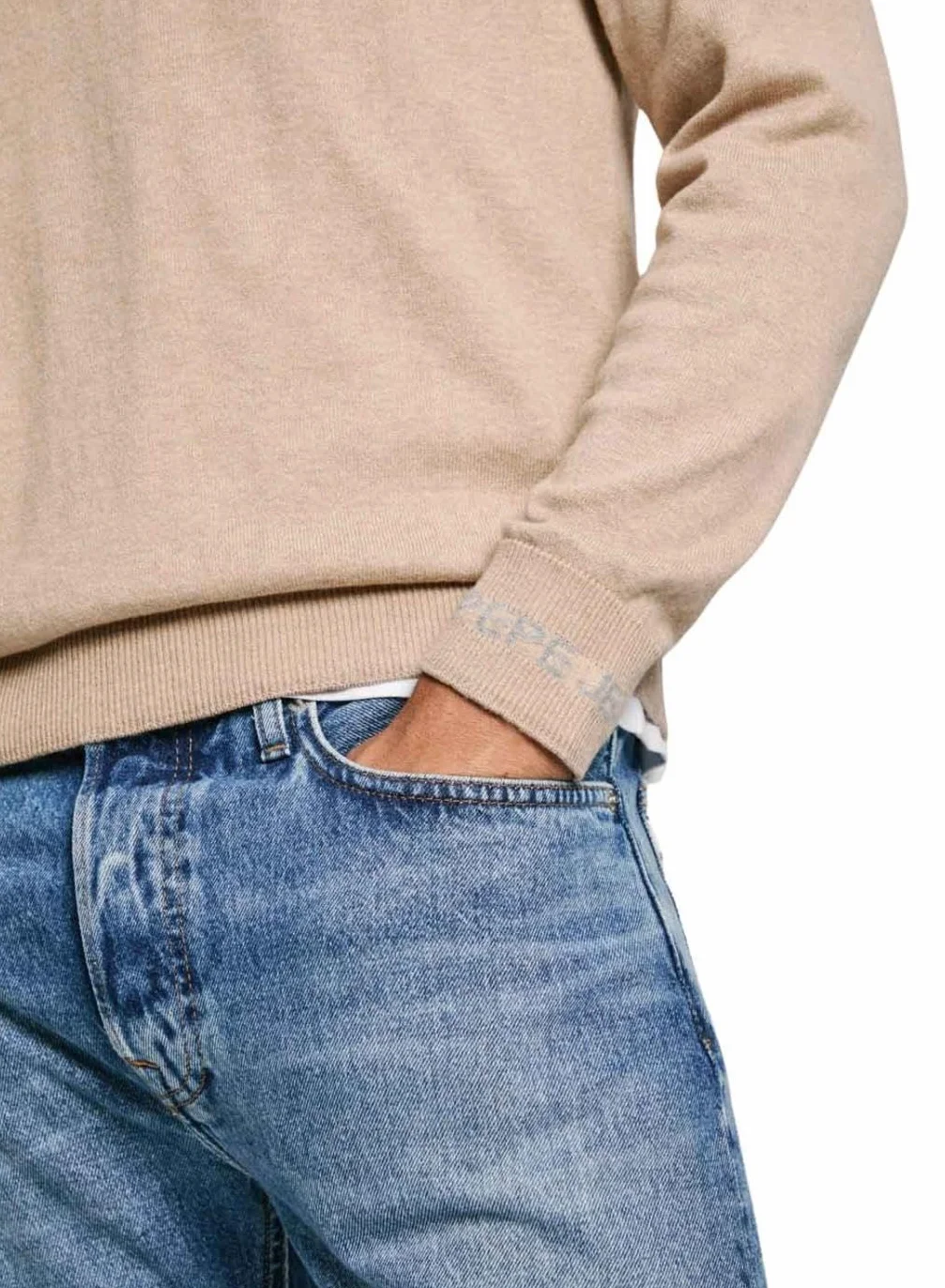 Pepe Jeans Dzianina Mężczyźni New Andre Crew Neck