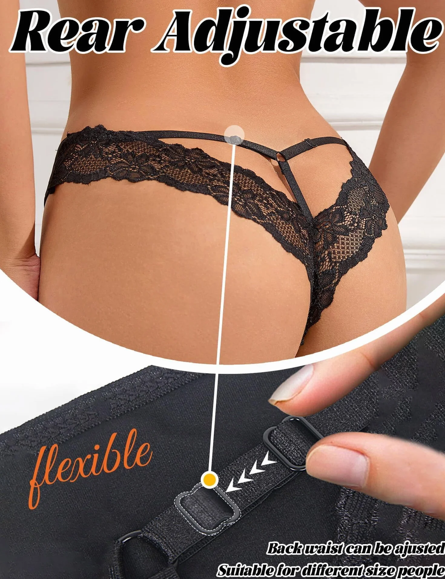 ohyeahlady Thong Brazilian Slipy damskie, seksowne koronkowe stringi, zestaw bielizny, majtki, duże rozmiary, hipsterska bielizna erotyczna, 1/2/3 opakowania