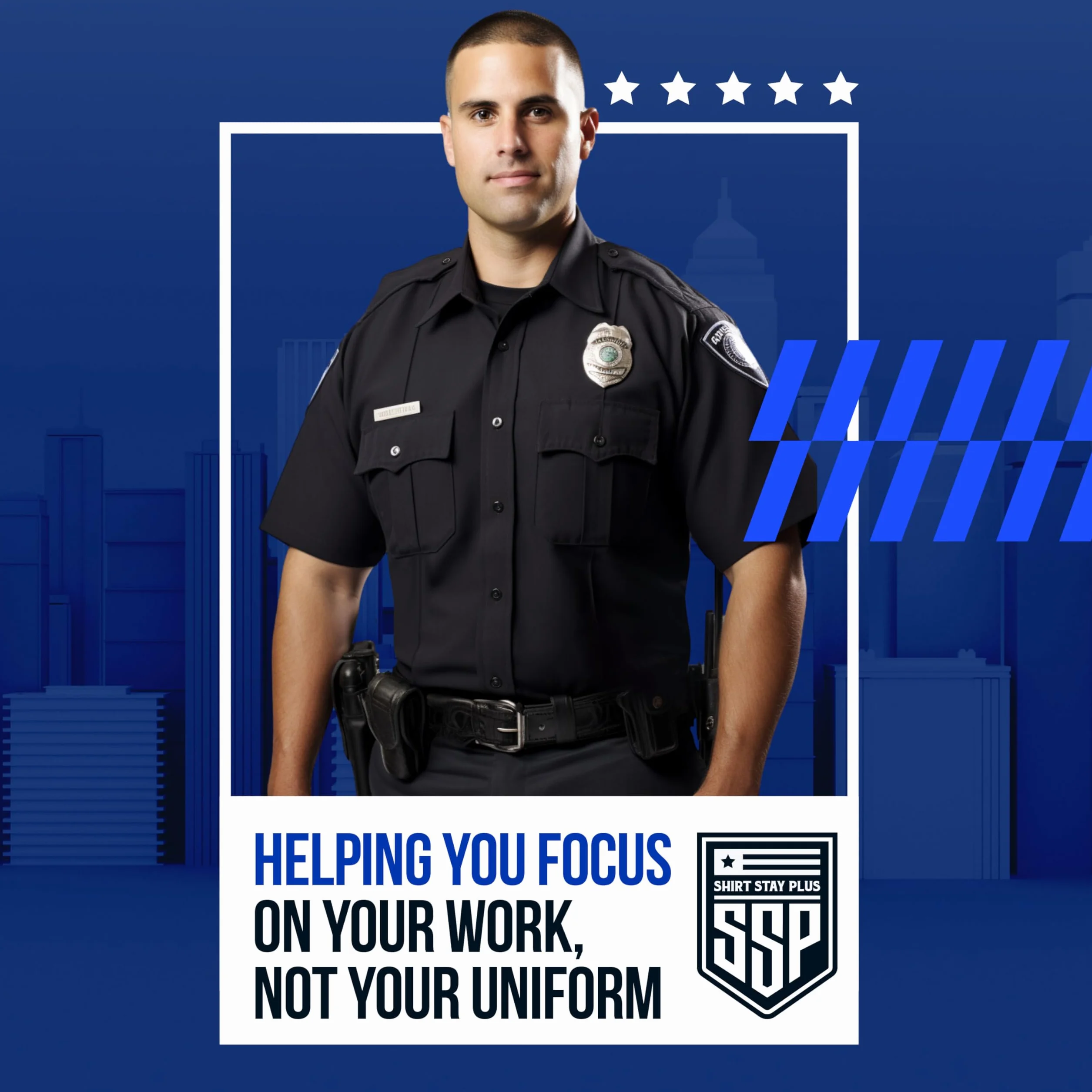 Shirt Stay Plus Tuck-It Belt Style Shirt Stay for Men Police from (Made in USA -Standard Size)(Select Series) Hidden Shirt Tucker Holder (2 Pack)