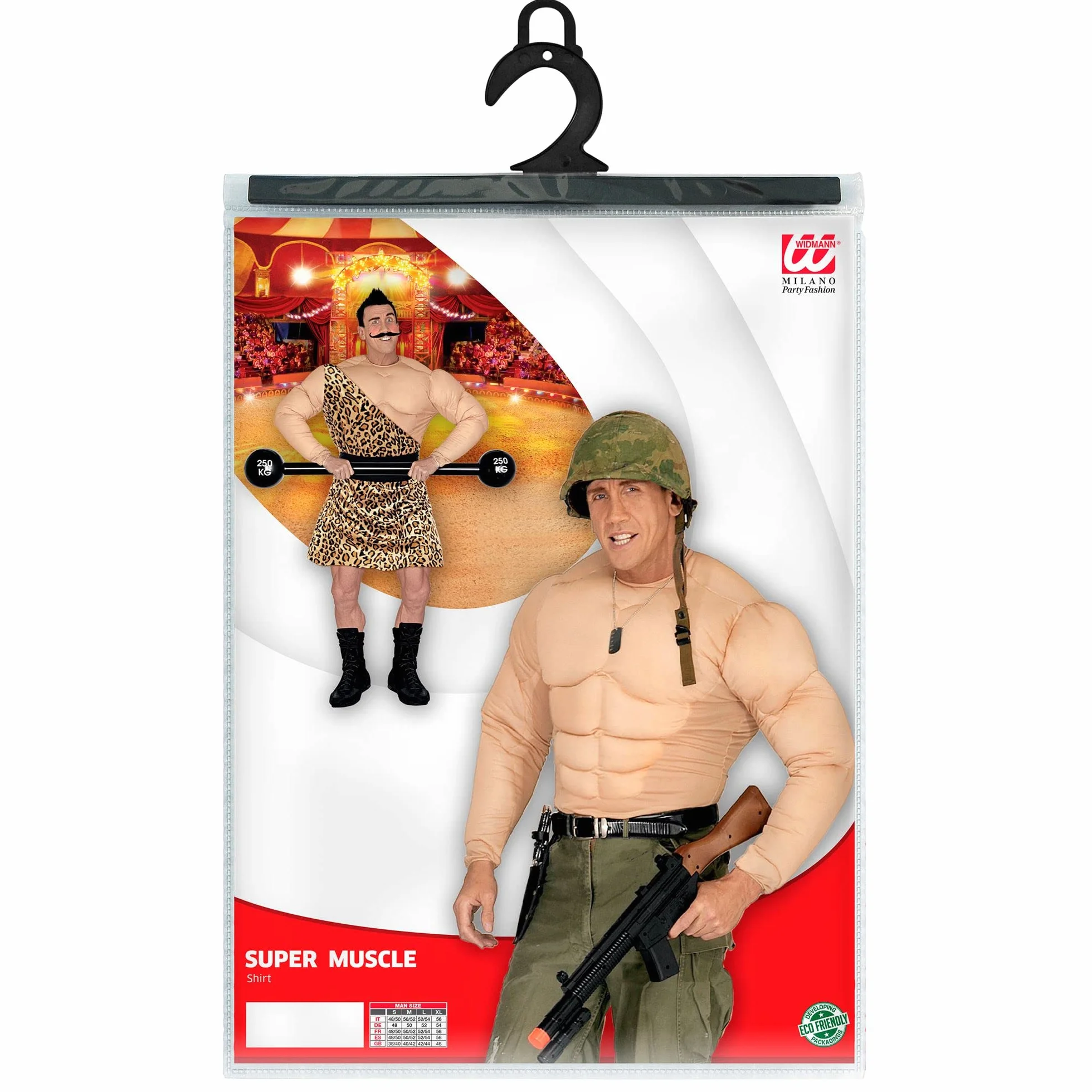 W WIDMANN MILANO Party Fashion - Kostium Super Muscle Shirt, żołnierz, wojskowy, kostiumy karnawałowe