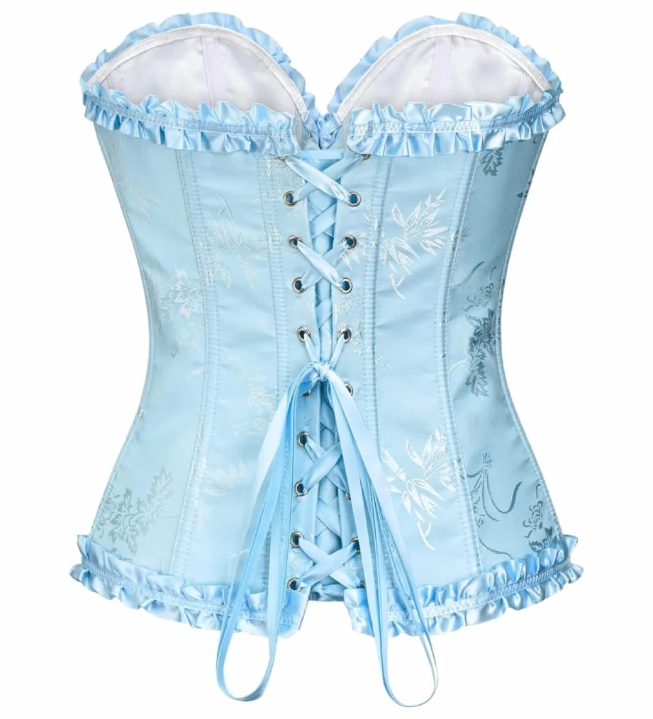 KUOSE Damski czarny gorset wyszczuplający sylwetkę, Plus size, S-6XL