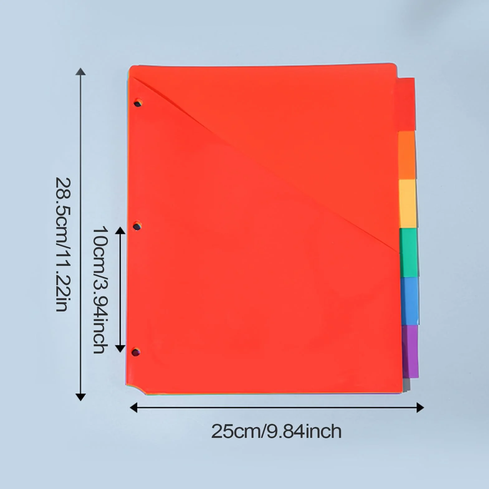 Podzia?ów indeksu segregatora, zak?adki dzielnika strony - Kolorowe 3 -pier?cienia Wk?adki Wk?adki Binder - Rainbow Gruste Pockets Pockets Ring Notebook Organizacja dla domu w szkole