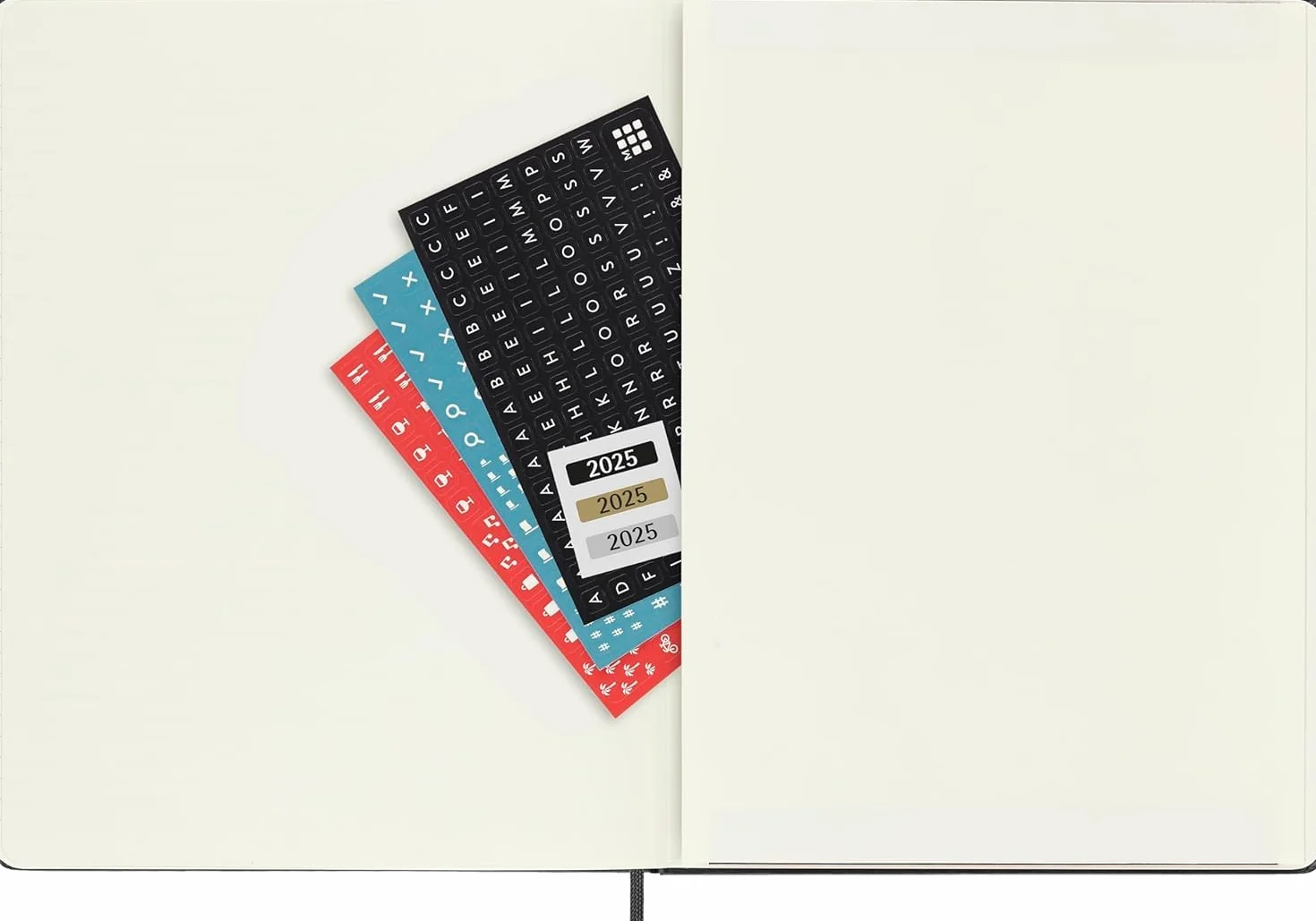 Moleskine Planer tygodniowy, z miejscem na notatki 12 miesięcy 2025, twarda okładka i elastyczne zamknięcie, kolor czarny, bardzo duży format, 19 x 25 cm