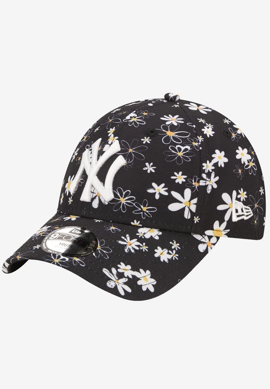 New Era Czapka Uniseks - dzieci Kids Aop Daisy 9forty Neyyan Blkwhi