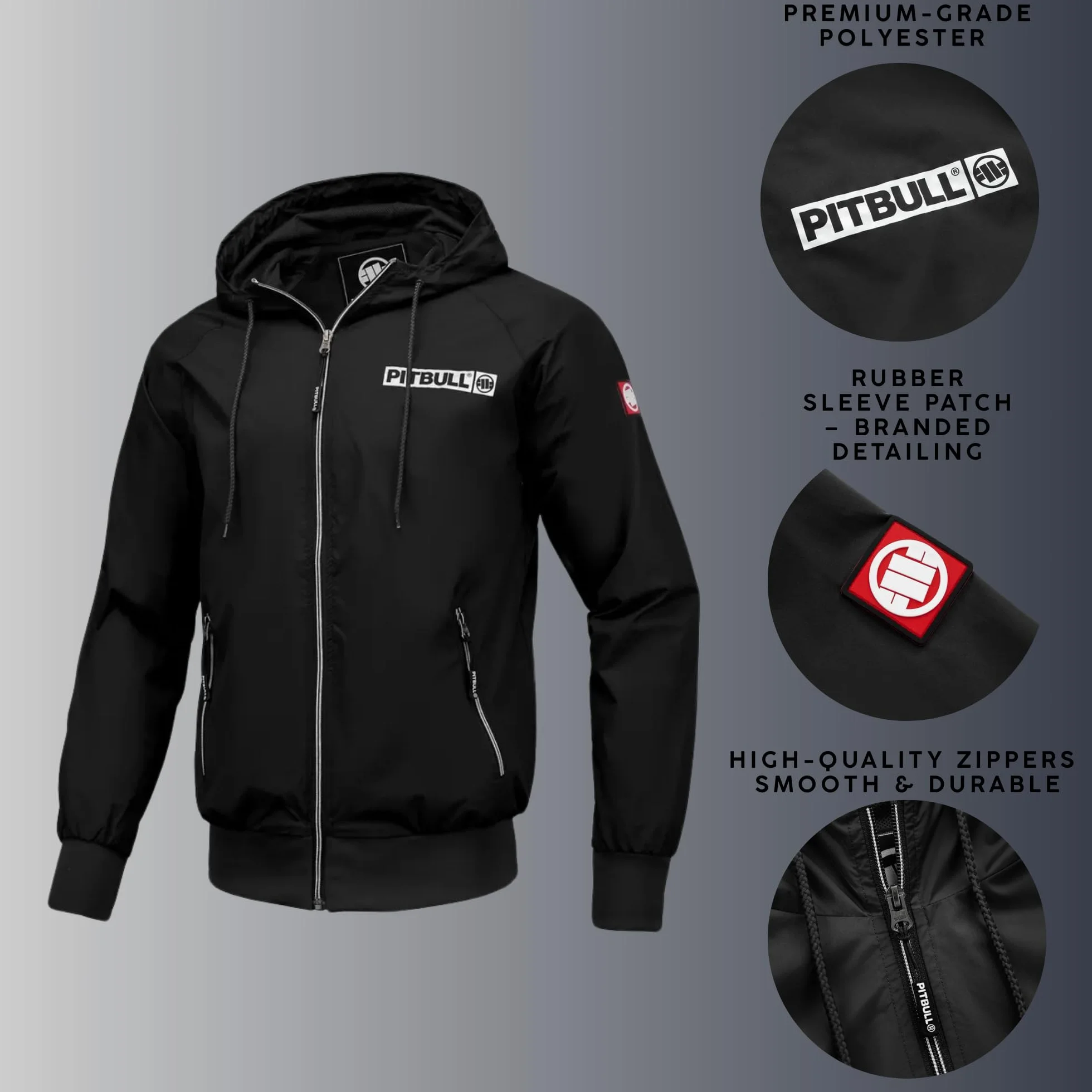 Męska Kurtka wiosenna Pit Bull West Coast z kapturem Athletic Hilltop